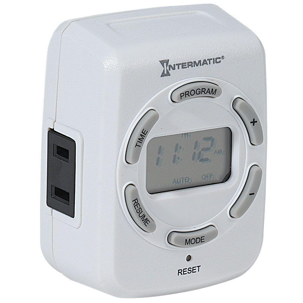 Intermatic 15-Amp 1-Outlet Digital Residential Plug-in Lighting Timer ...