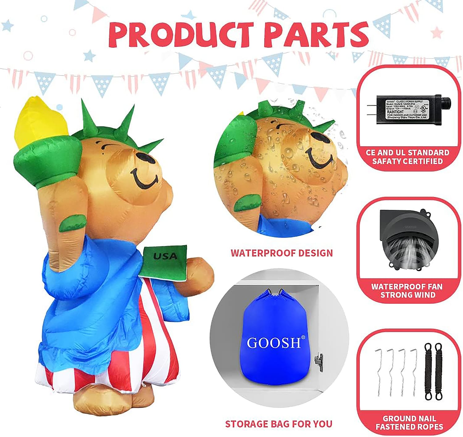 GOOSH DJ-QT-90003 Indoor-Fourth-Of-July-Decorations - View #8