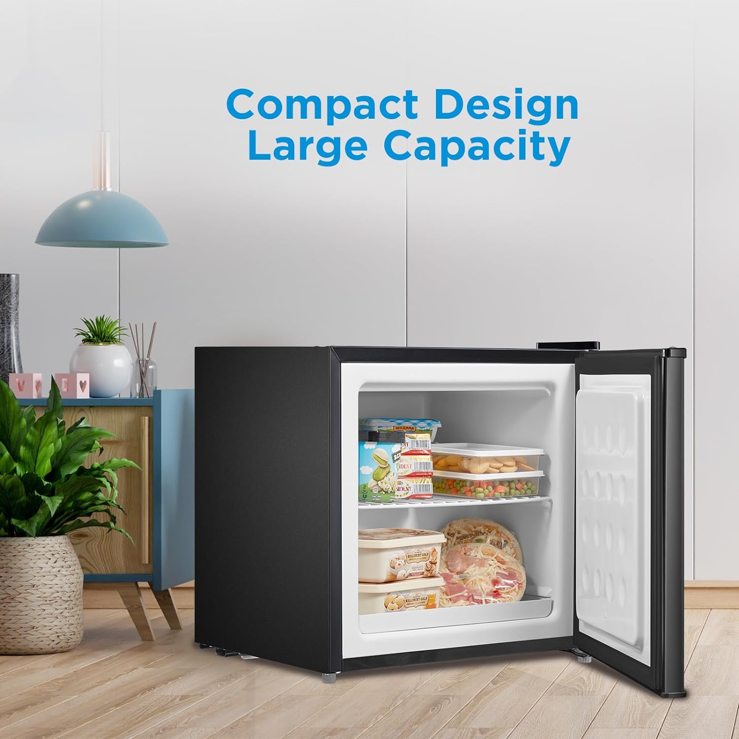  EUHOMY 1.1 Cu.Ft Mini Freezer, Single Door Upright Freezer with  Removable Shelf, Reversible Door, Compact Deep Freezer, for  Home/Kitchen/Garage-Black 7 model Settings : Appliances