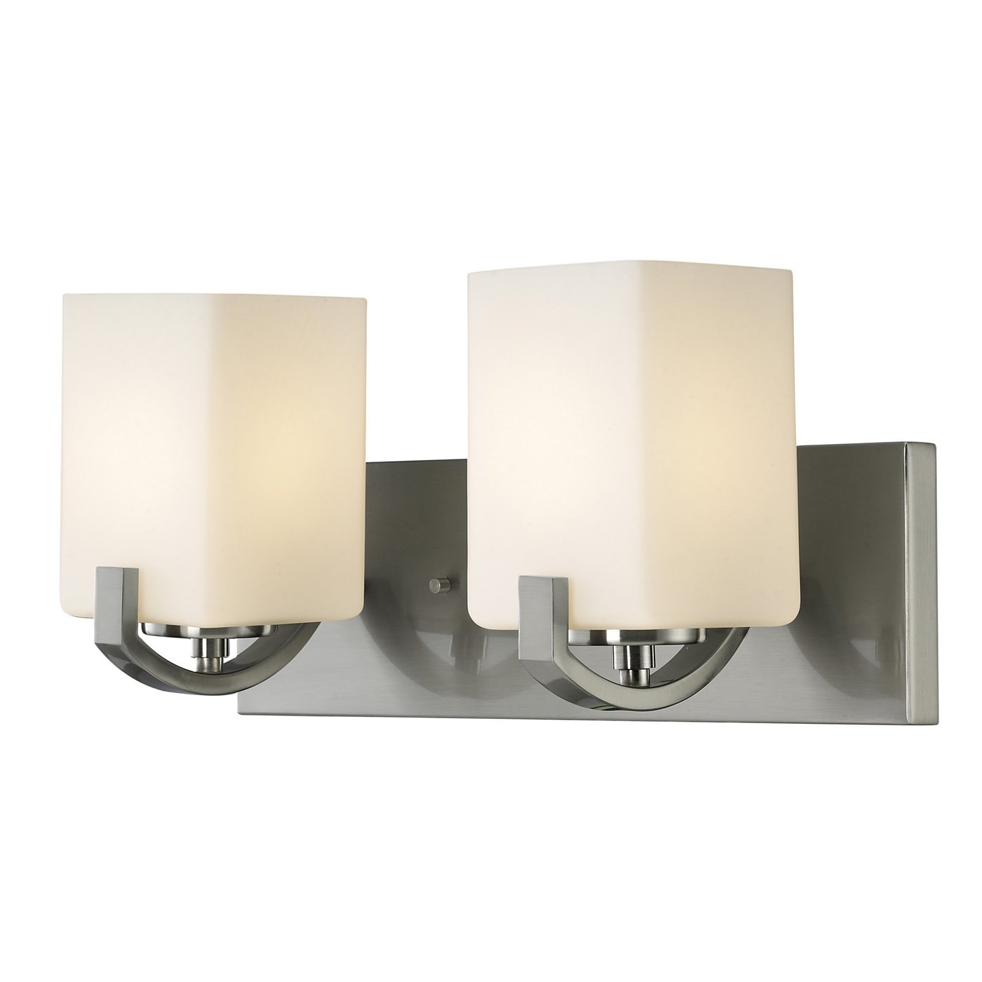 Canarm IVL422A02BN Palmer 16-in 2 -Light Brushed Nickel Modern/contemporary Vanity light