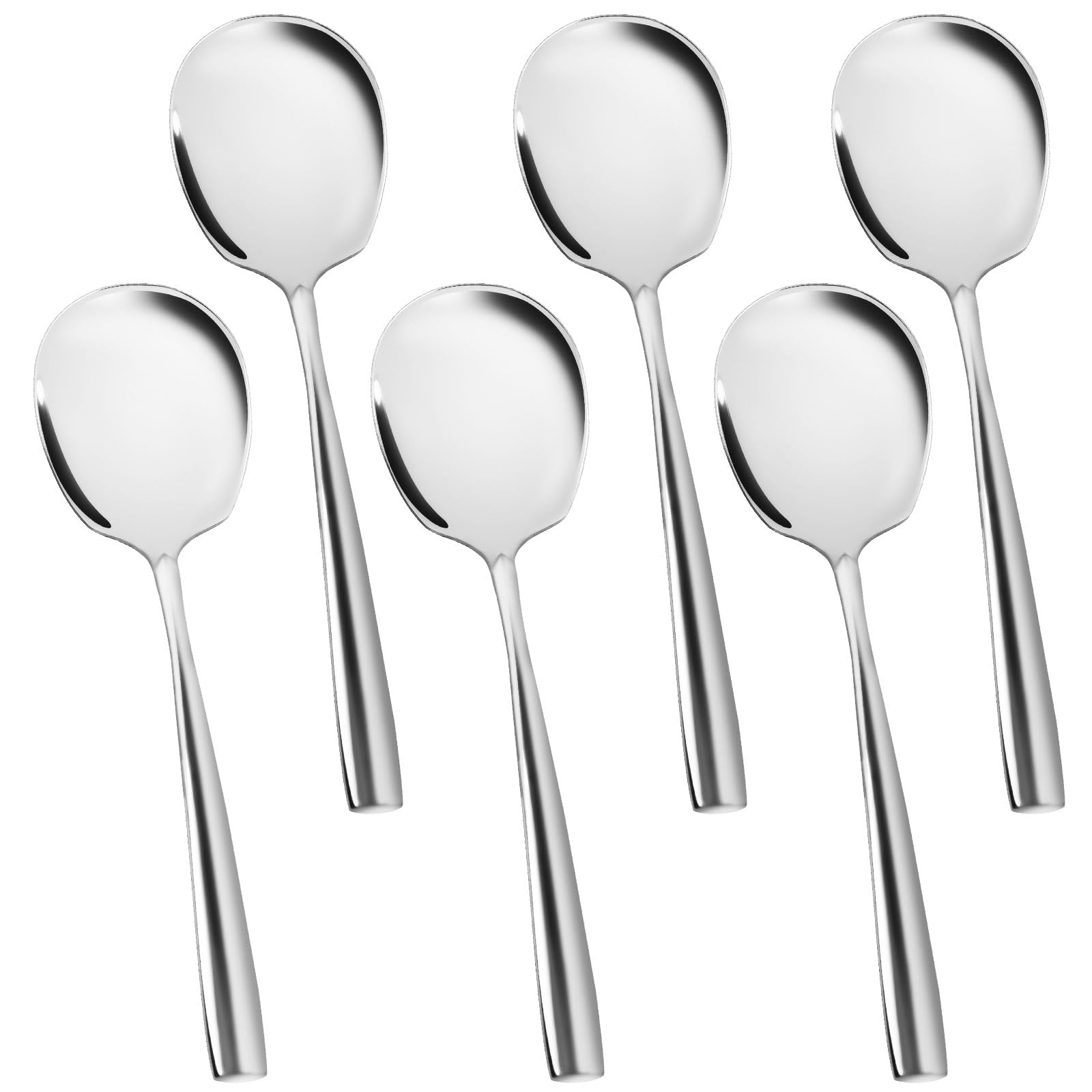 Aoibox  6 Piece Stainless Steel Serving Spoon Set 9 14 in Utensils for Buffet Catering and Everyday Use Spoons