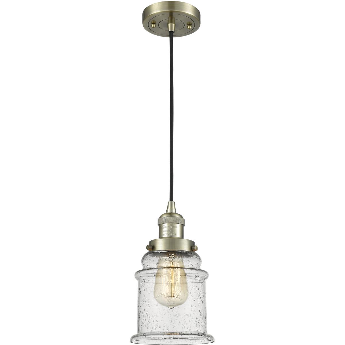 Innovations Lighting 1353531 201C-AB-G184-LED Franklin Restoration Canton Mini Pendant
