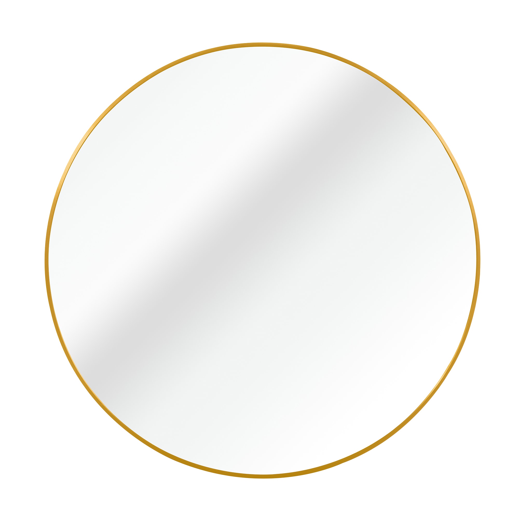 SINOFURN SYD8700017GD 32-in W x 32-in H Round Gold Framed Wall Mirror