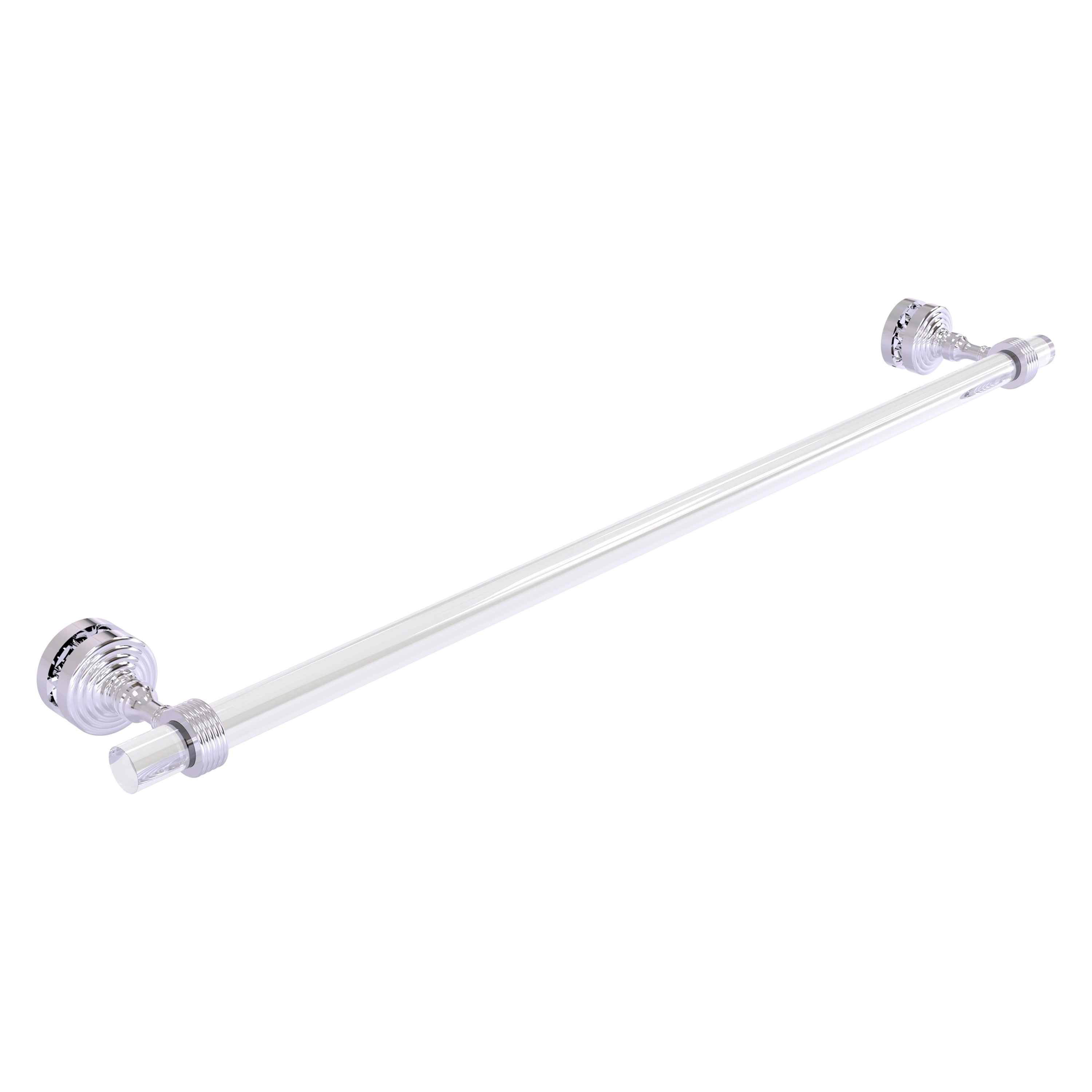 Allied Brass PG-41G-SM-30-PC Pacific Grove 30-in Polished Chrome Wall mount Single Towel Bar