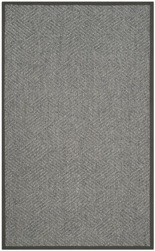 Safavieh NF464A-5 Natural Fiber Laurel 5 x 8 Sisal Gray/Dark Gray Indoor Geometric Coastal Area Rug