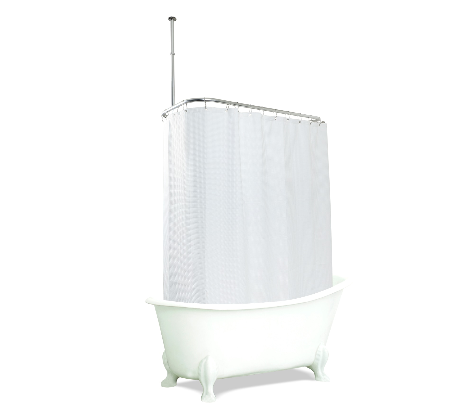 Utopia Alley BL3WW 180-in W x 70-in L White Solid Mildew Resistant Polyester Shower curtain