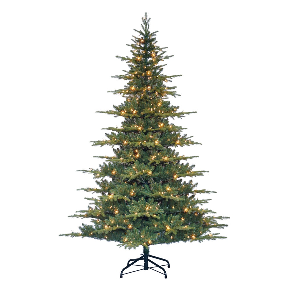 Puleo International UTA-T75C5 7.5-ft Fir Pre-lit Artificial Christmas Tree with Clear Incandescent Lights