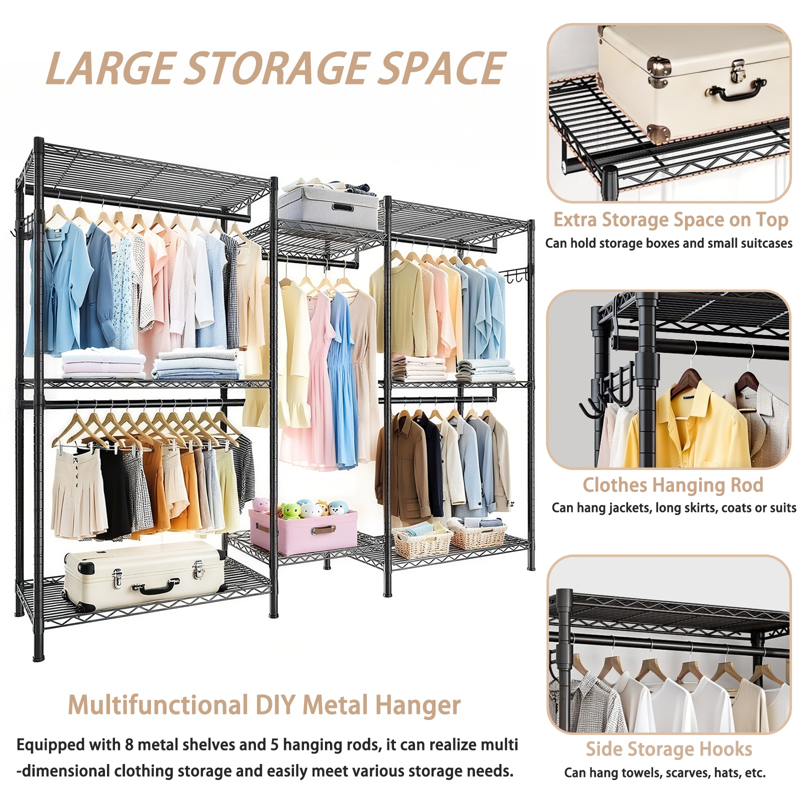 Huluwat XH-318297 Garment-Racks - View #3