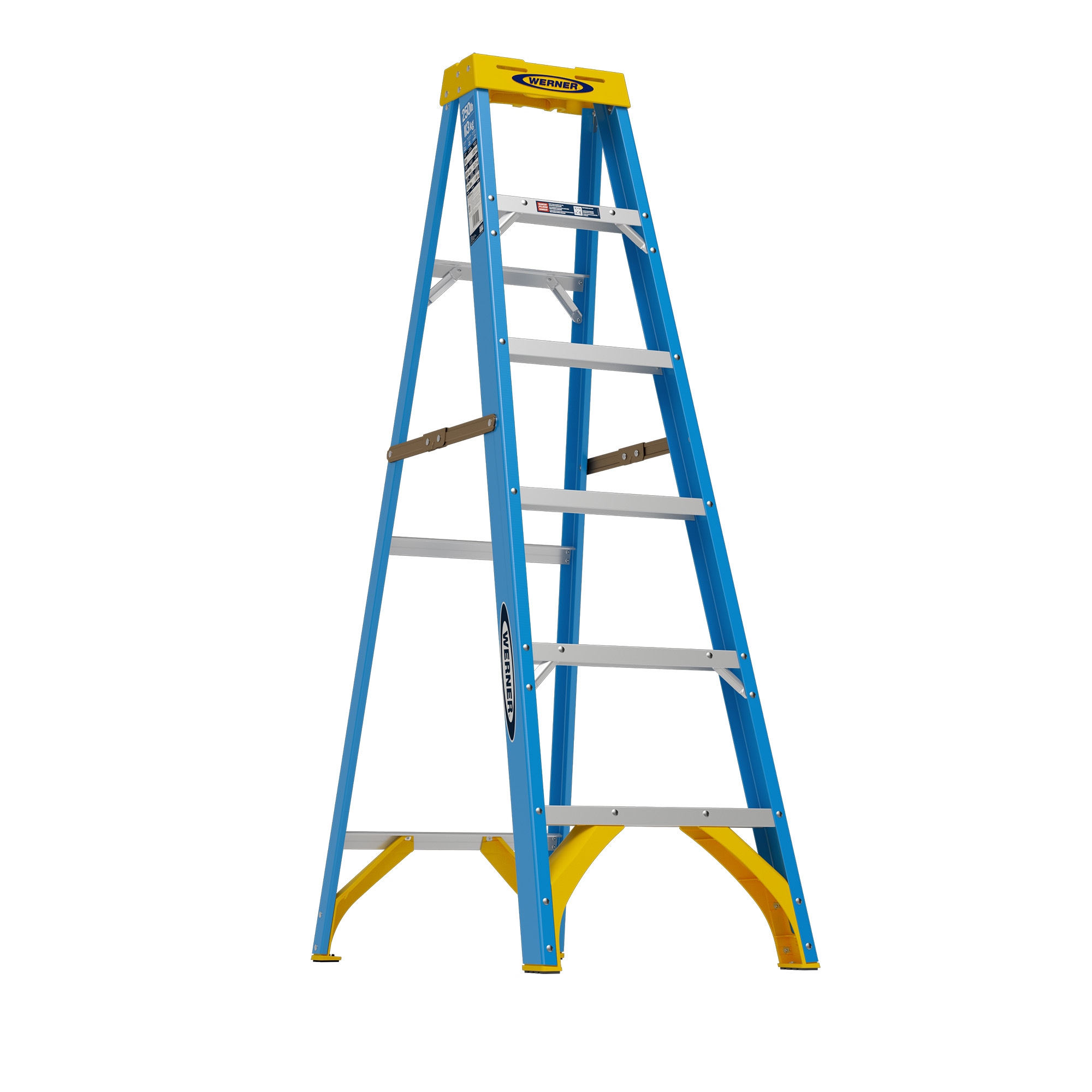 Werner FS100 6-ft Fiberglass Type 1- 250-lb Load Capacity Step Ladder FS106 Sansujyuku sansujyuku.com