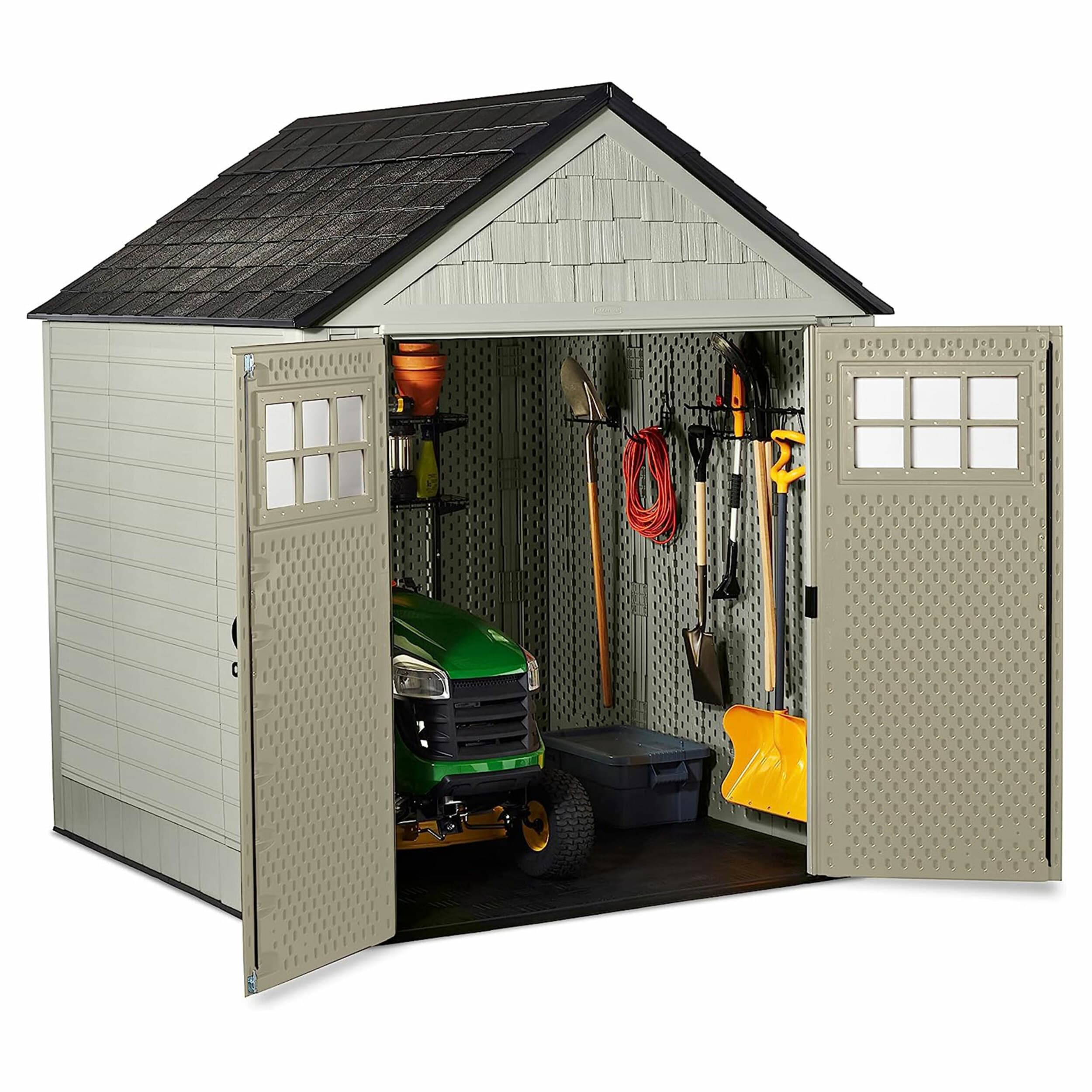 Rubbermaid 7-ft X 7-ft Resin Storage Shed In The Vinyl & Resin Storage ...