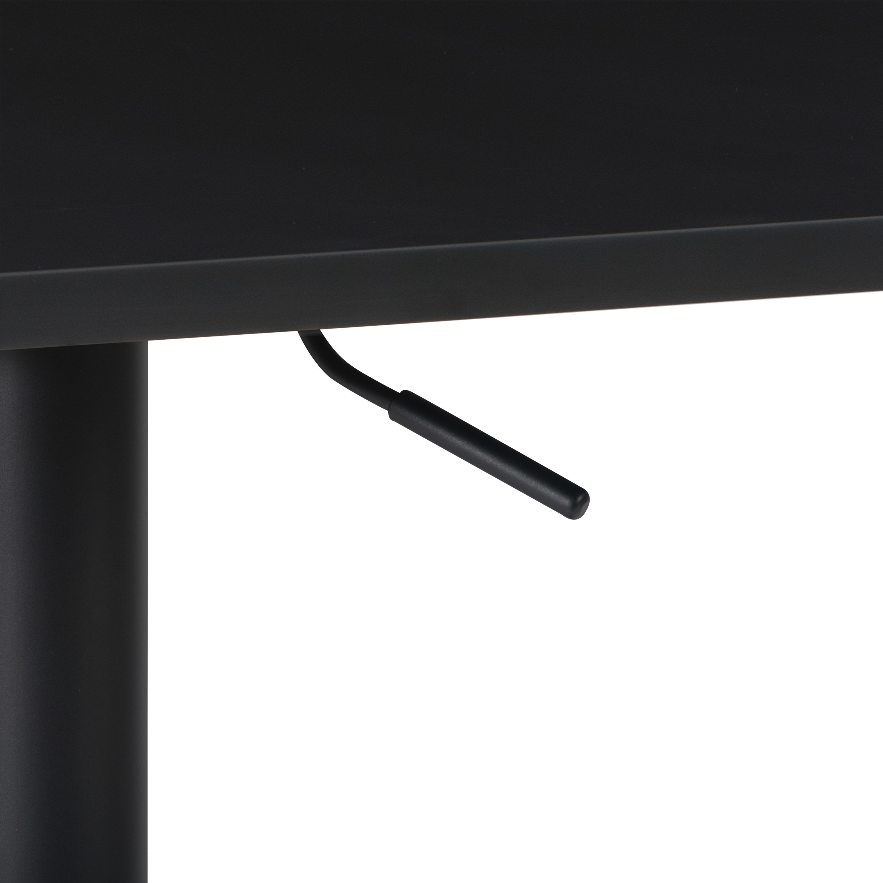 Table ajustable carrée en composite noir par CorLiving avec base