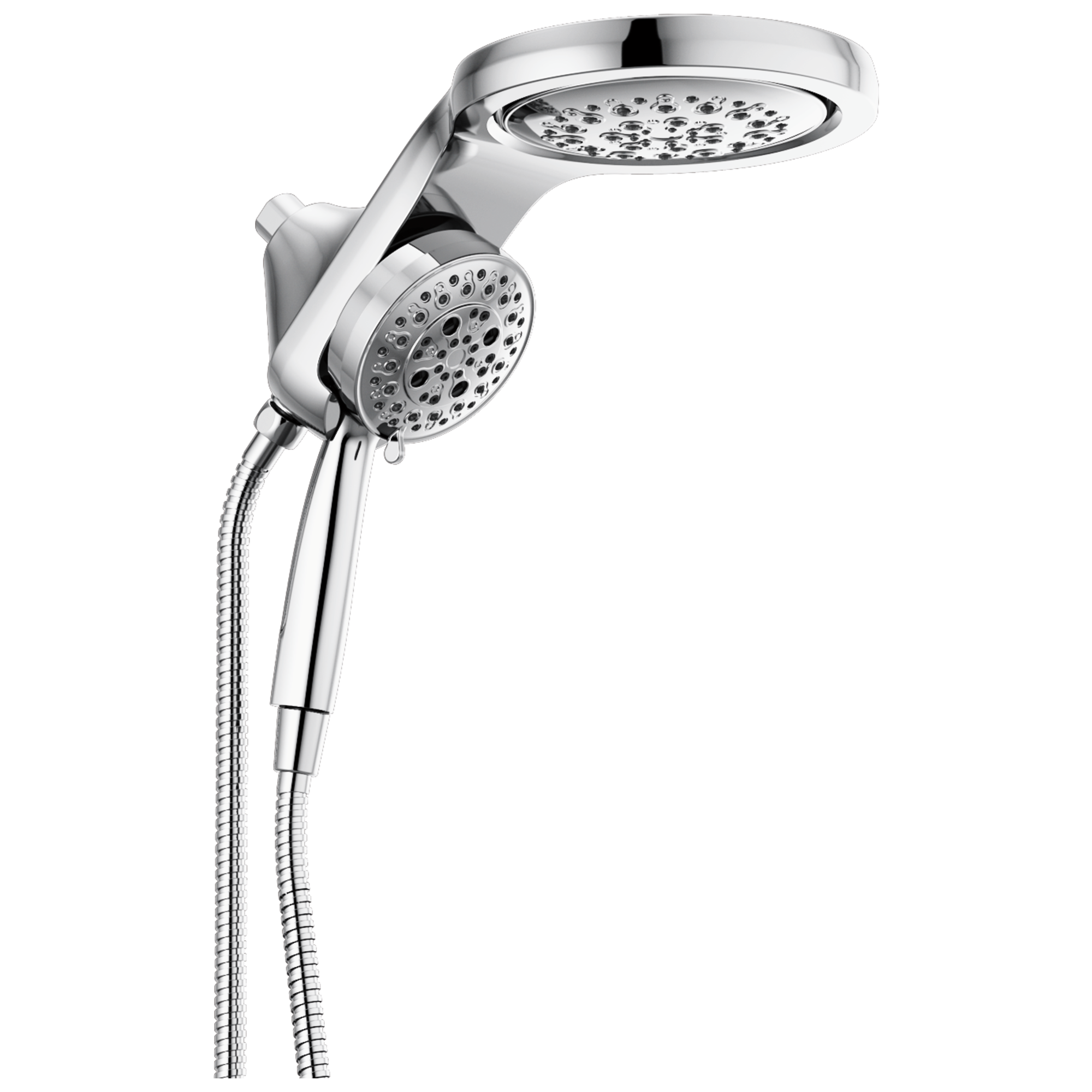 Delta Universal Showering Components Chrome 5 Spray Dual Shower Head 2 5 Gpm 9 5 Lpm In The