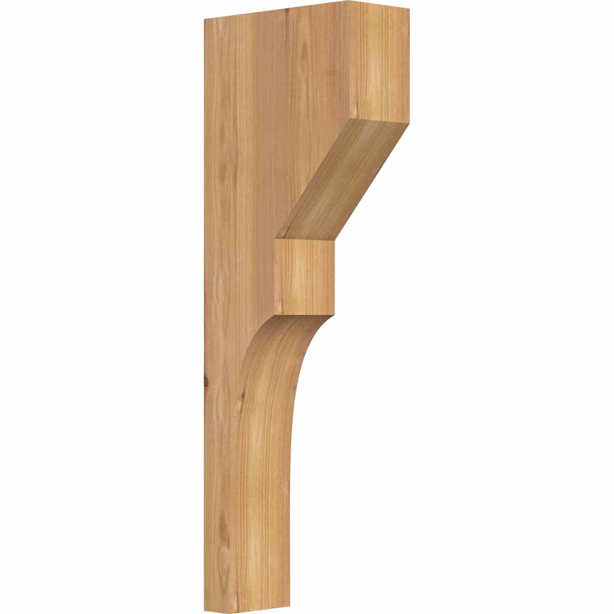 Ekena Millwork COR04X08X24MON00SWR 3.5-in x 8-in x 24-in Monterey Unfinished Western red cedar Wood Paintable/Stainable Corbel