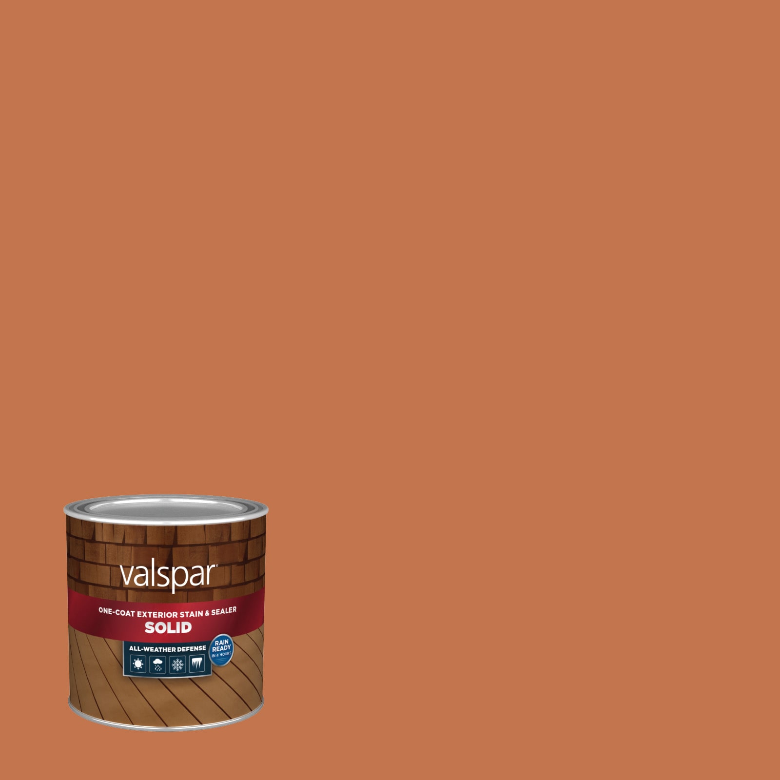 Valspar Grand Mesa Solid Exterior Wood Stain and Sealer (Half-Pint) in ...