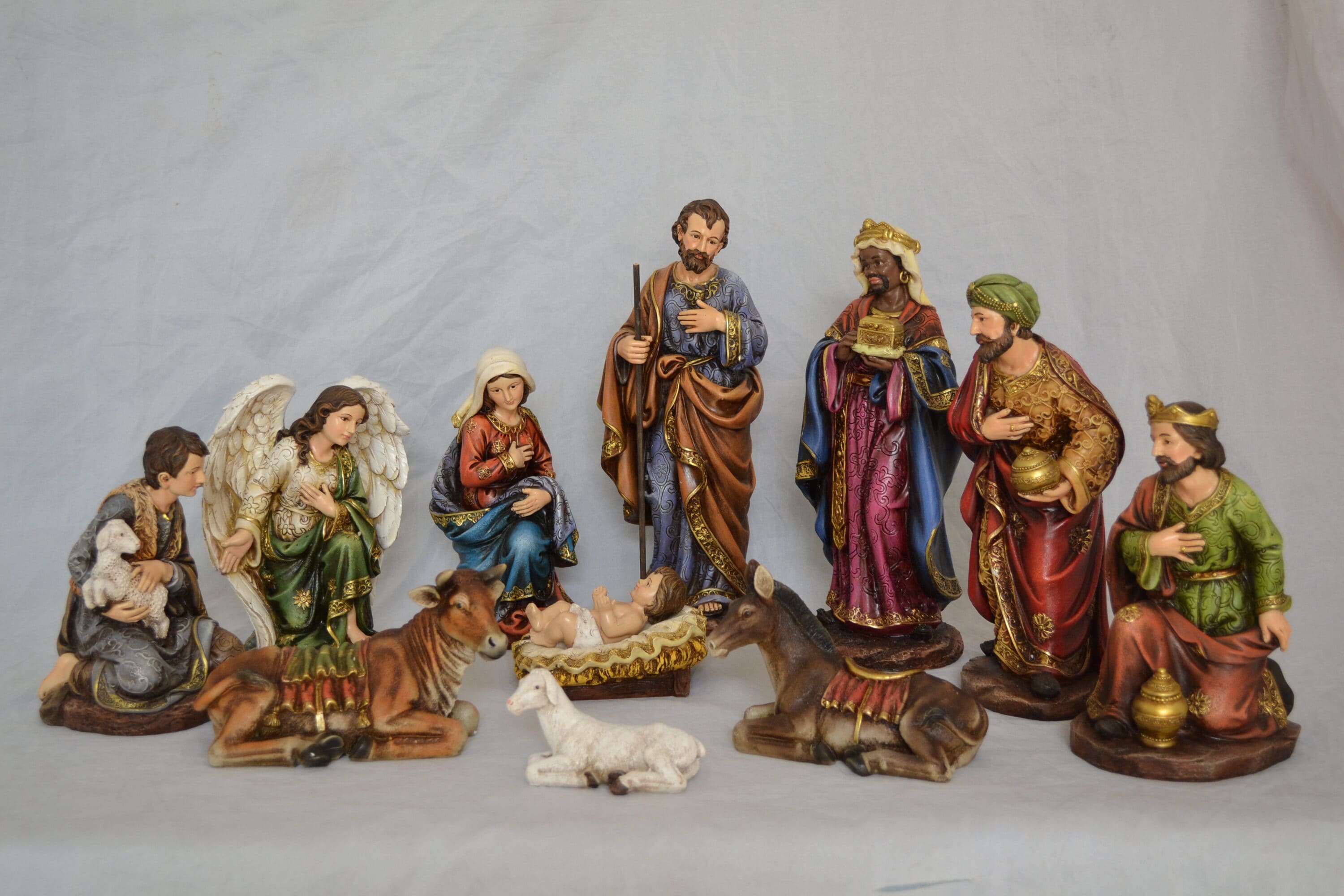 Hi-Line Gift 81890 12-Inches Figurine Nativity 11 -Pack Christmas Decor