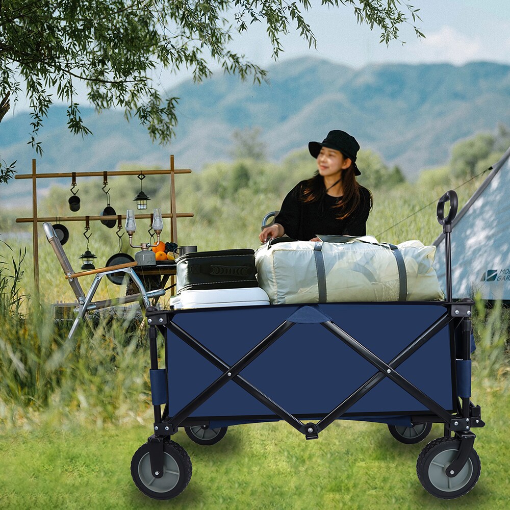 Fun Orange 3.5 cu ft Steel Folding Yard Cart in the Yard Carts