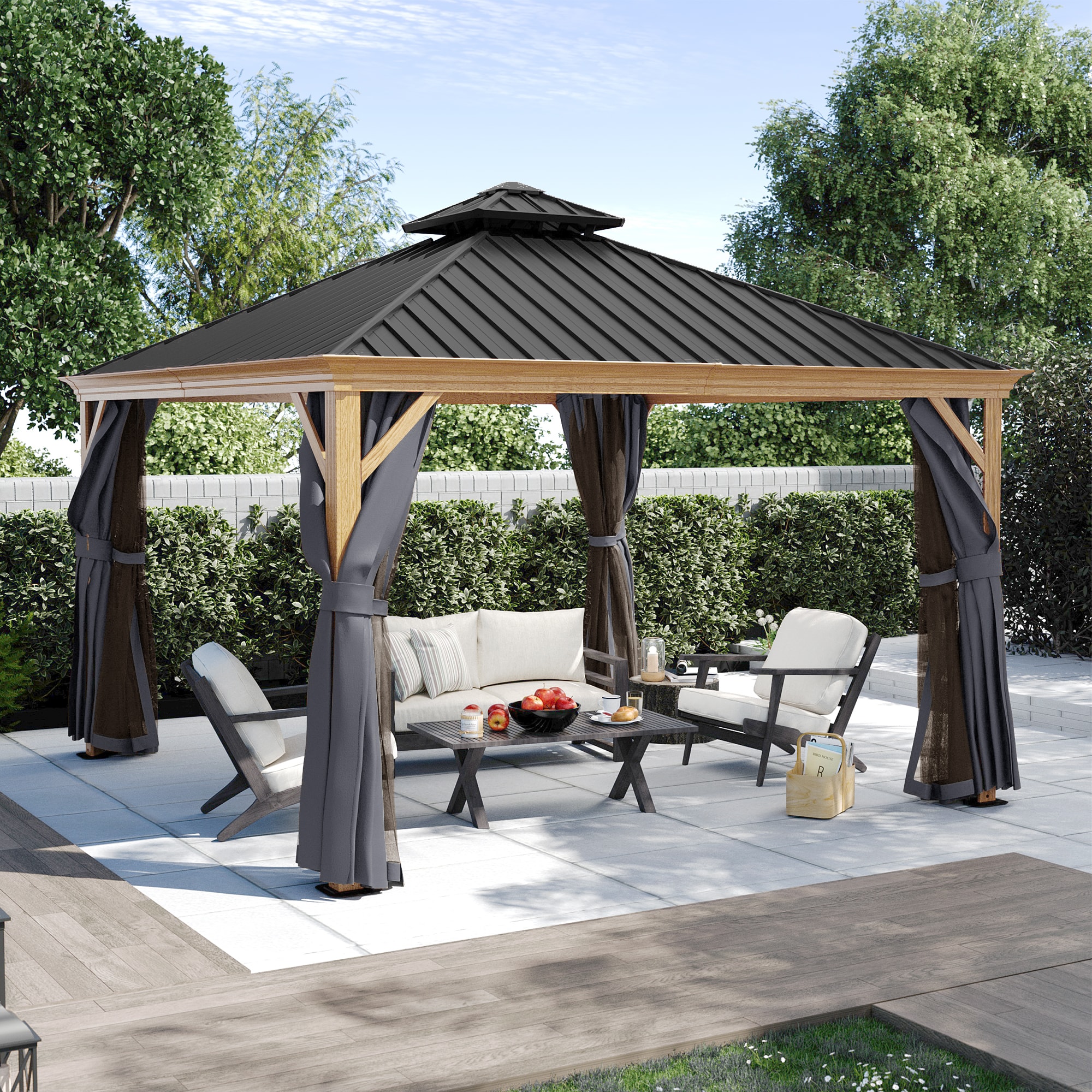  EL-ZPTPSR1212-H-WL3 Wood-Resin-Gazebos - View #8