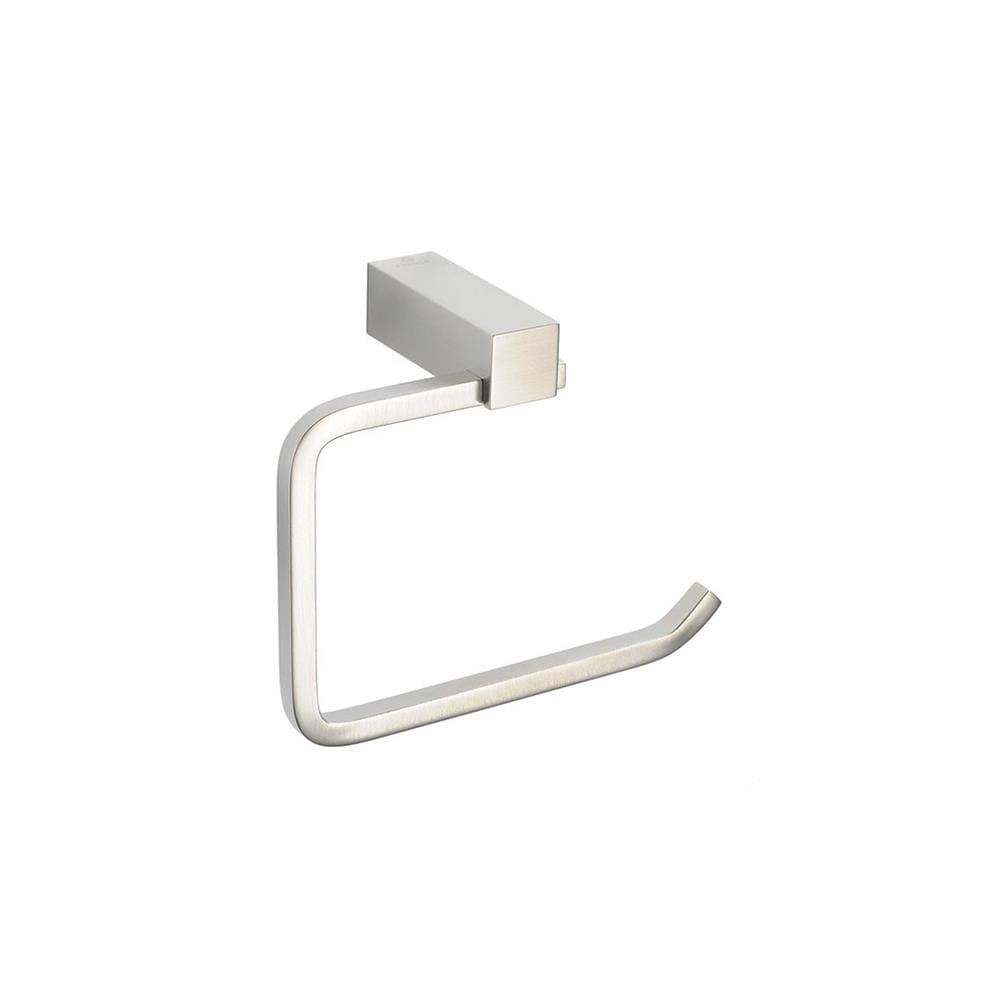 Fresca FAC0427BN Ottimo Brushed Nickel Wall mount Single post Toilet Paper Holder 1 -Rolls with Storage