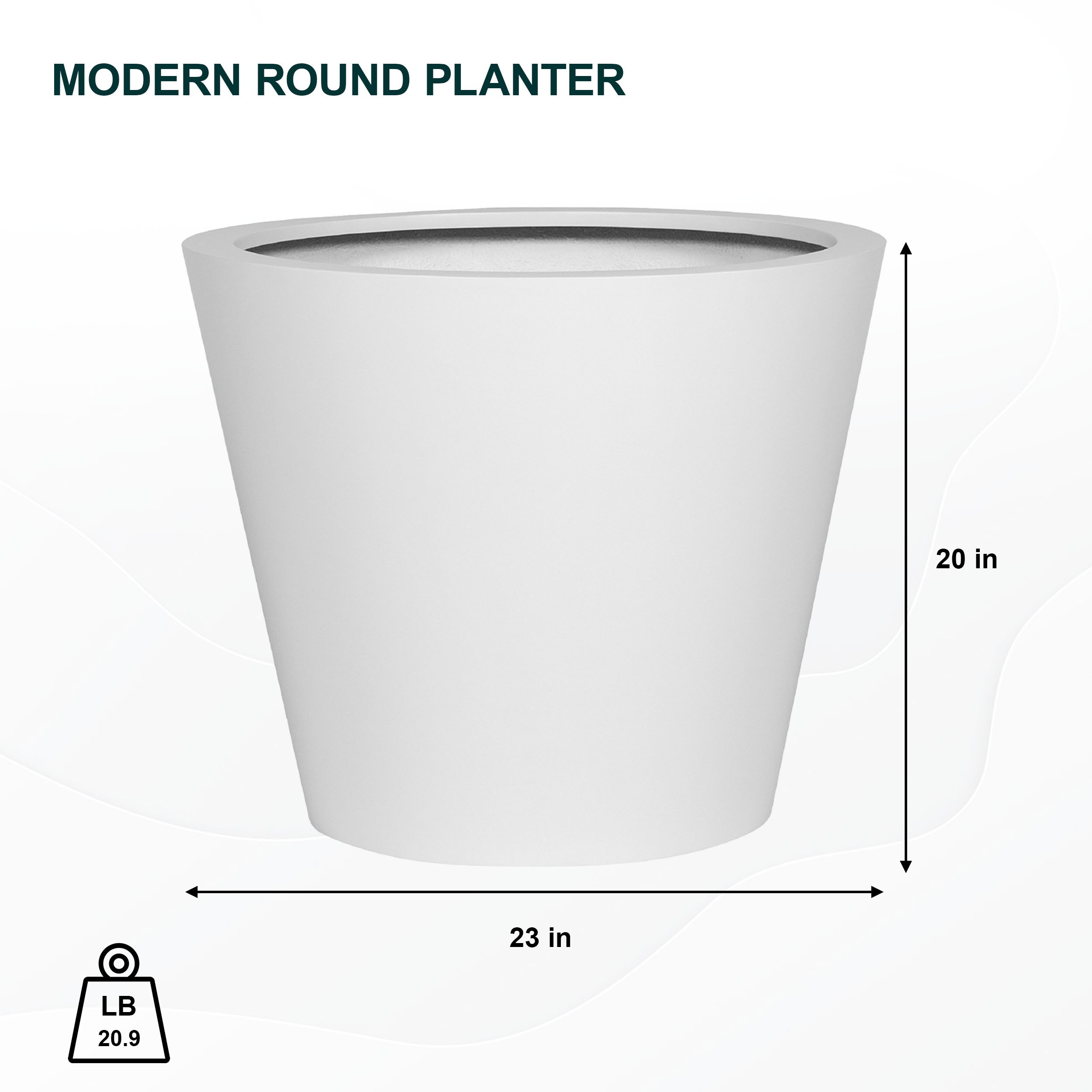 Pottery Pots E1004-50-MW Planter-Window-Box - View #2