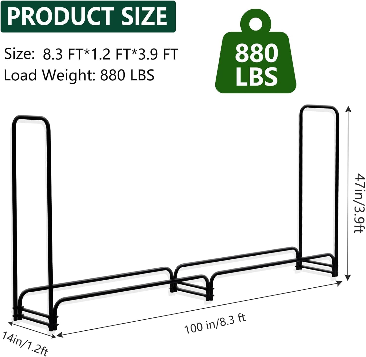 Garvee LMY-PHO-10ISA0BQ Firewood-Storage - View #2