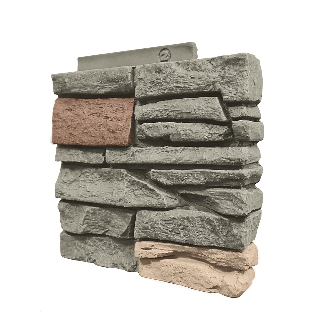 Stacked Stone Corner Panel Right Stone Veneer at Lowes.com