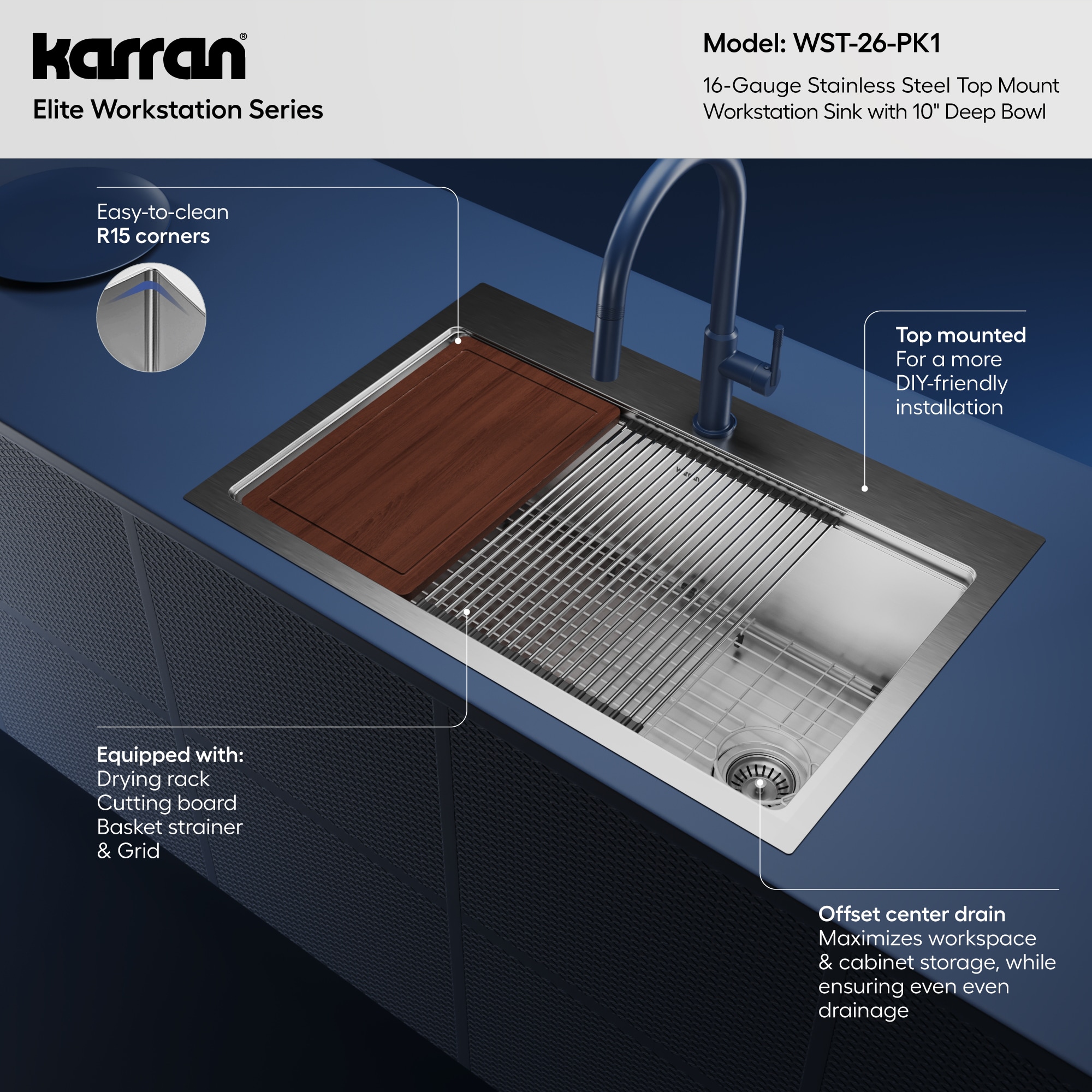 Karran WST-26-PK1 Kitchen-Sinks - View #4