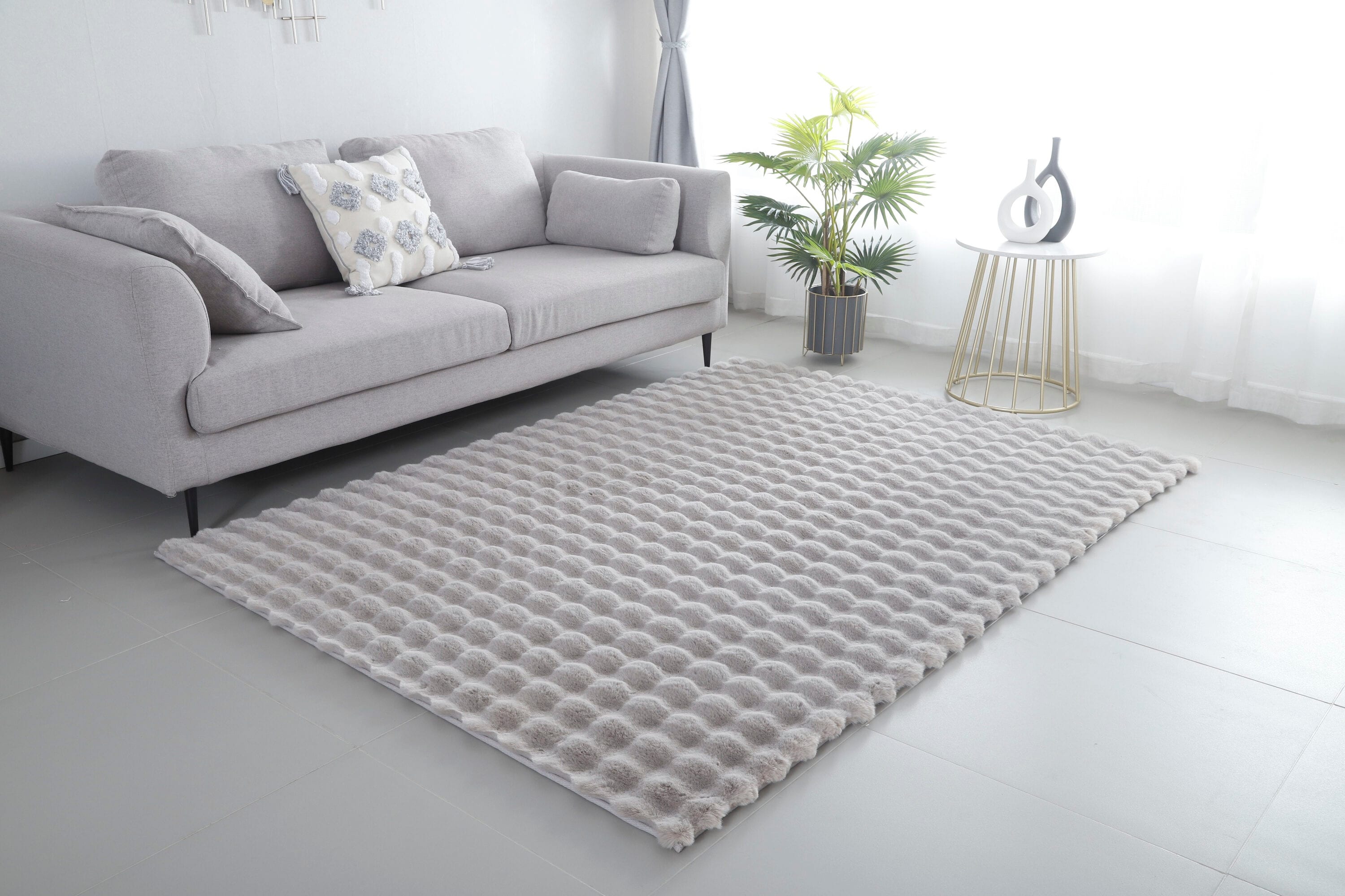 MDA Rugs VF02810 Valencia 8 x 10 (ft) Polyester Beige Rectangular Indoor Abstract Area rug