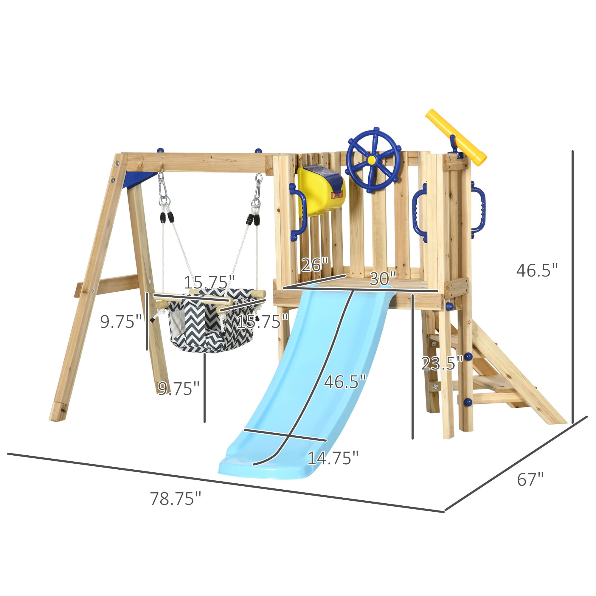 Outsunny 331-037V00ND Wood-Playset-Kits - View #3