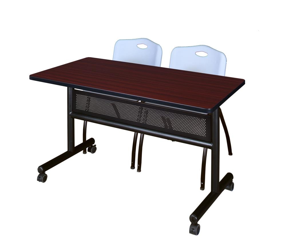 Regency MKFTM4824MH47GY Training Brown 4-Person Training Table (48-in W x 29-in H)