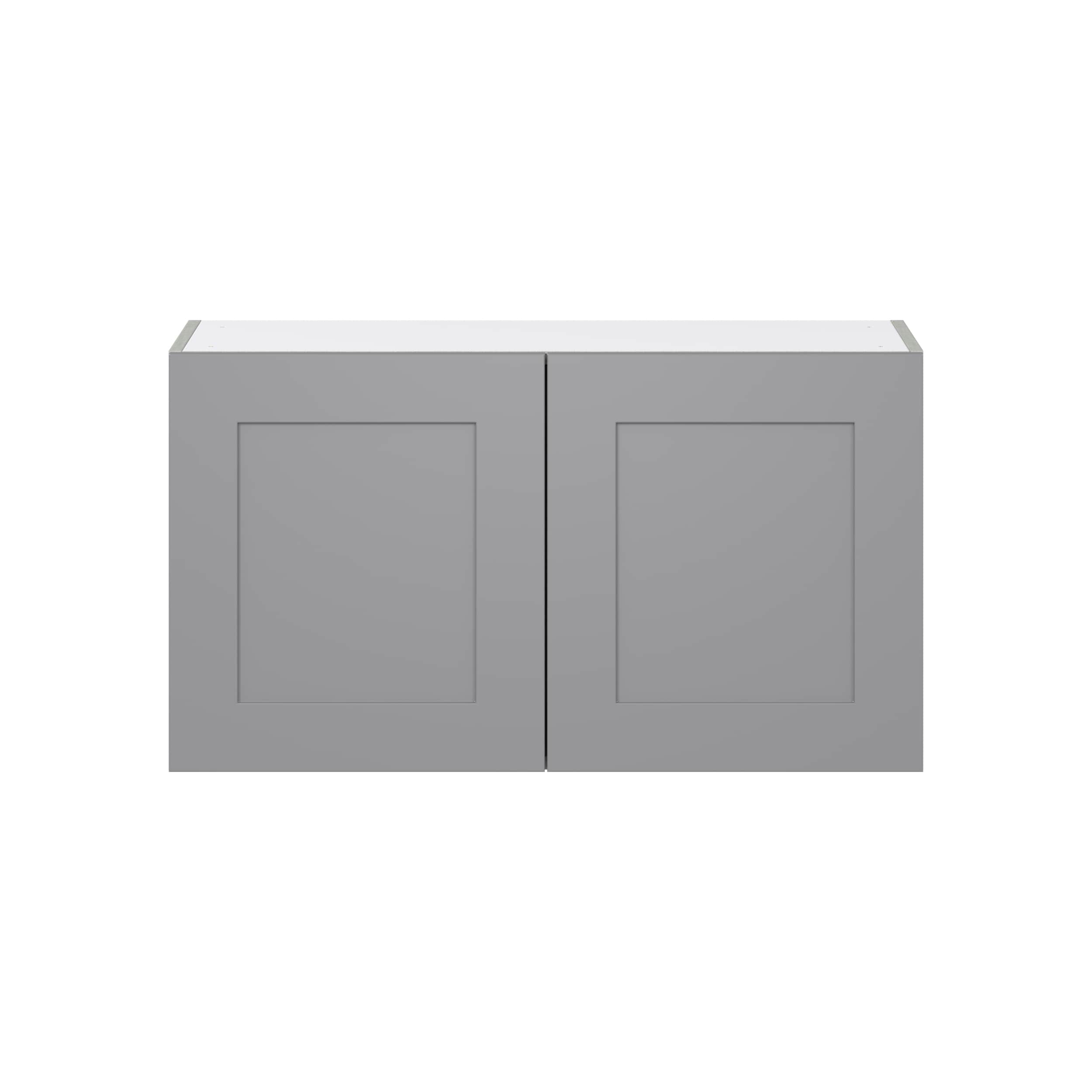 Hugo&Borg Beaumont 36-in W x 20-in H x 14-in D Slate Gray Wall Fully Assembled Cabinet (Flat Panel Shaker Door Style)