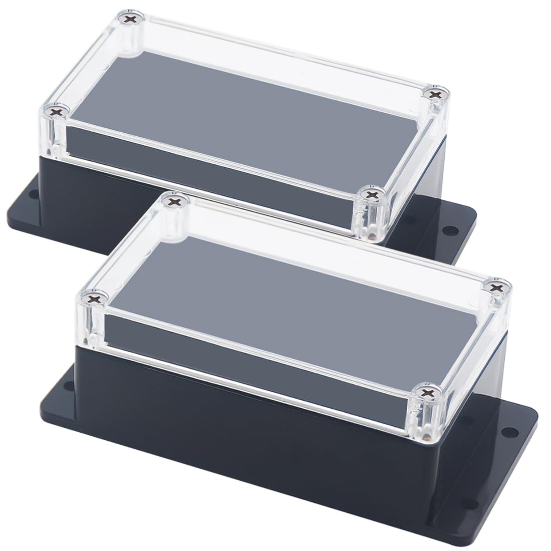 Misopily Waterproof Junction Box IP65 Outdoor Electrical Enclosure ABS Plastic Project Box with Fixed Ear 6.22 x 3.54 x 2.36 inch Pack of 2 #LMS0821M477