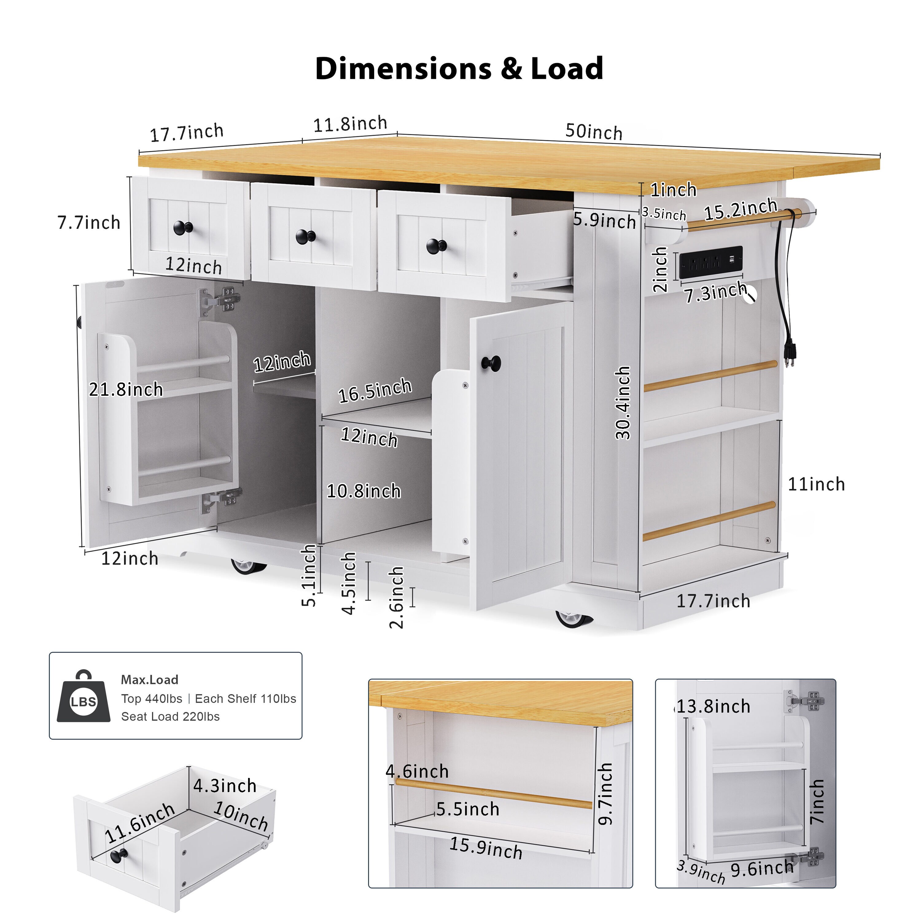 Kahomvis KK-QPO2-31W Kitchen-Furniture - View #3