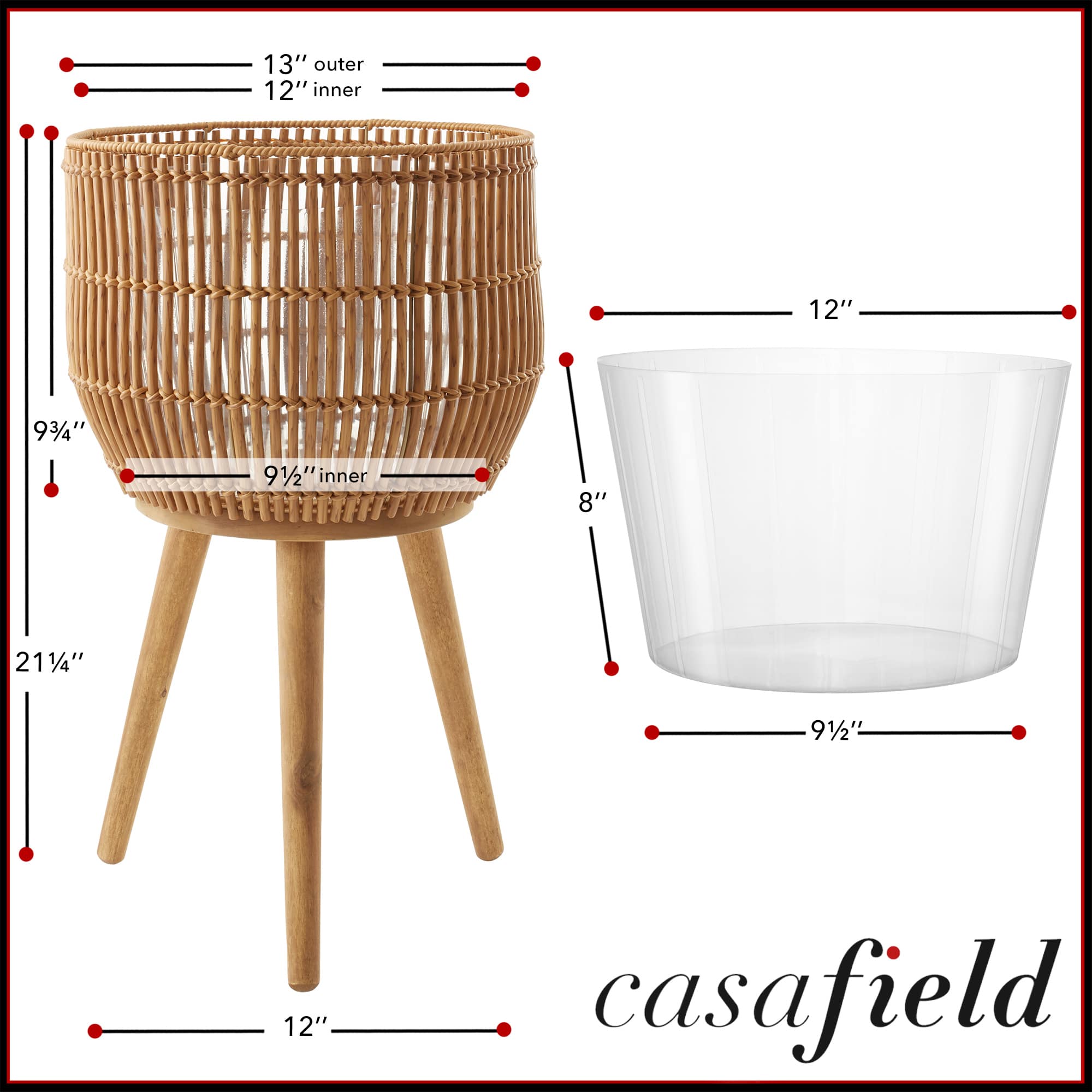 Casafield PLT-9368-NAT Planter-Window-Box - View #4