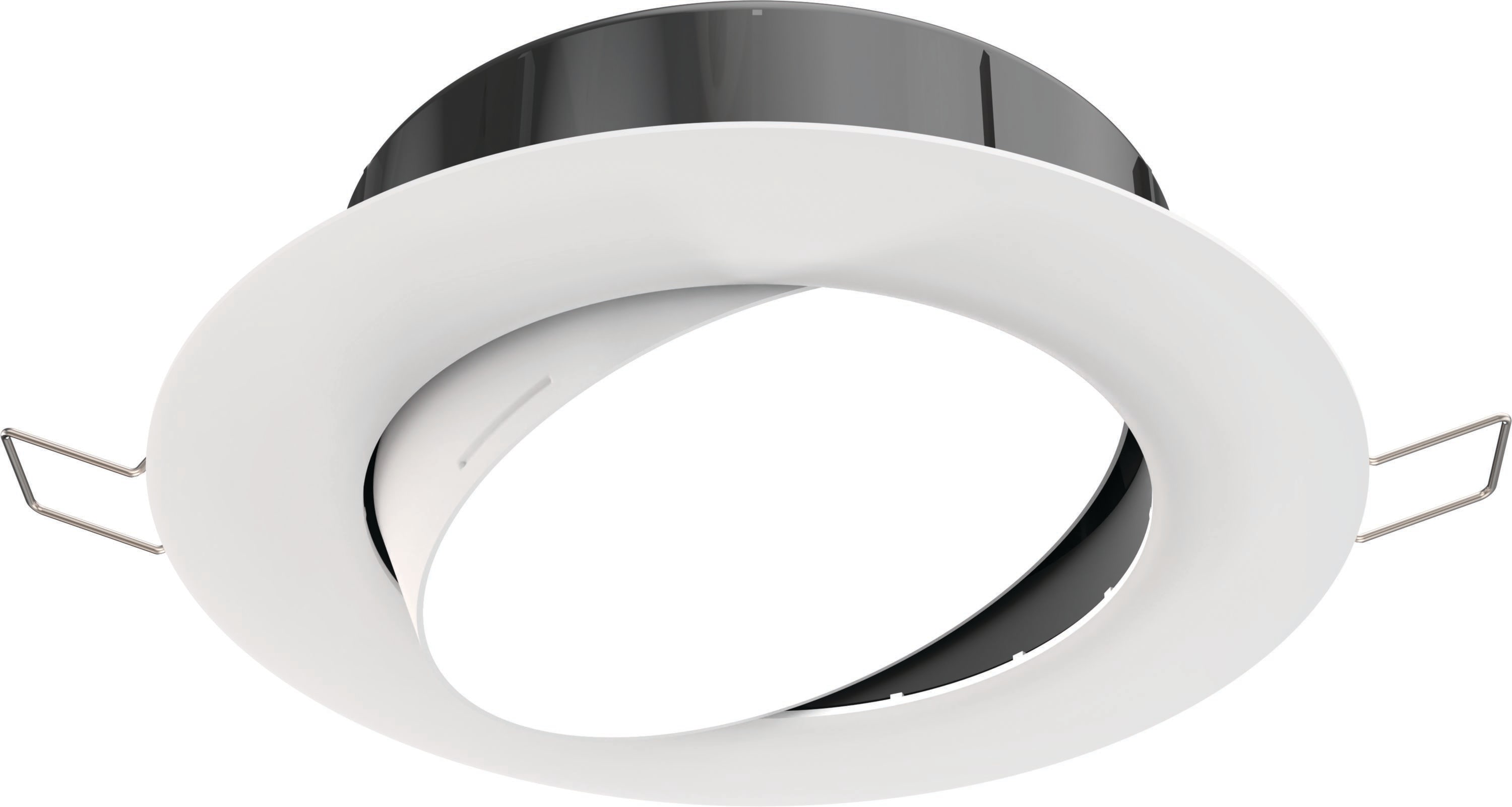 Utilitech Gimbal Color Choice White 4-in 700-Lumen Switchable White Round Dimmable  LED Canless Recessed Downlight in the Recessed Downlights department at