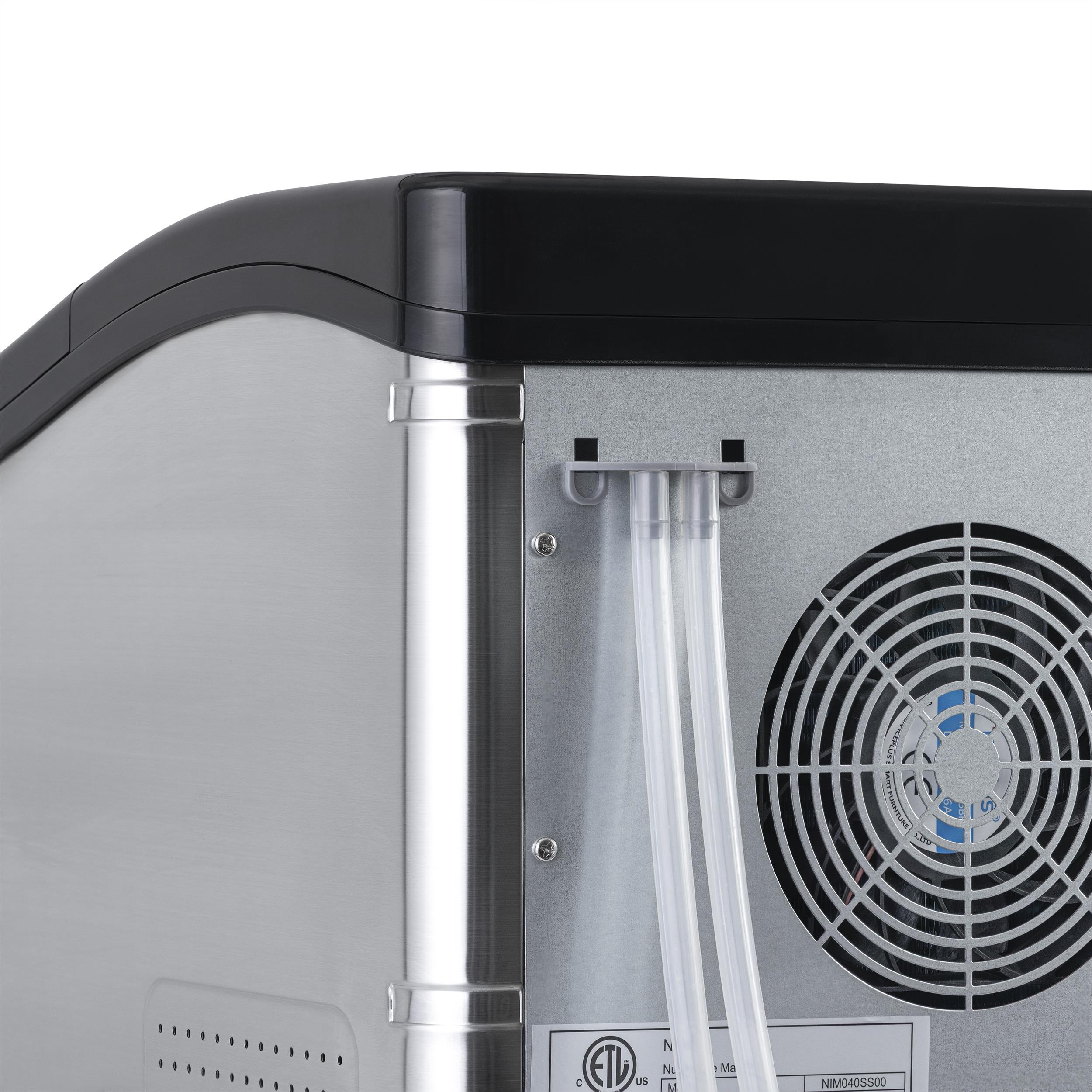 Stainless Steel Portable Nugget Ice Maker with Self-Cleaning Function