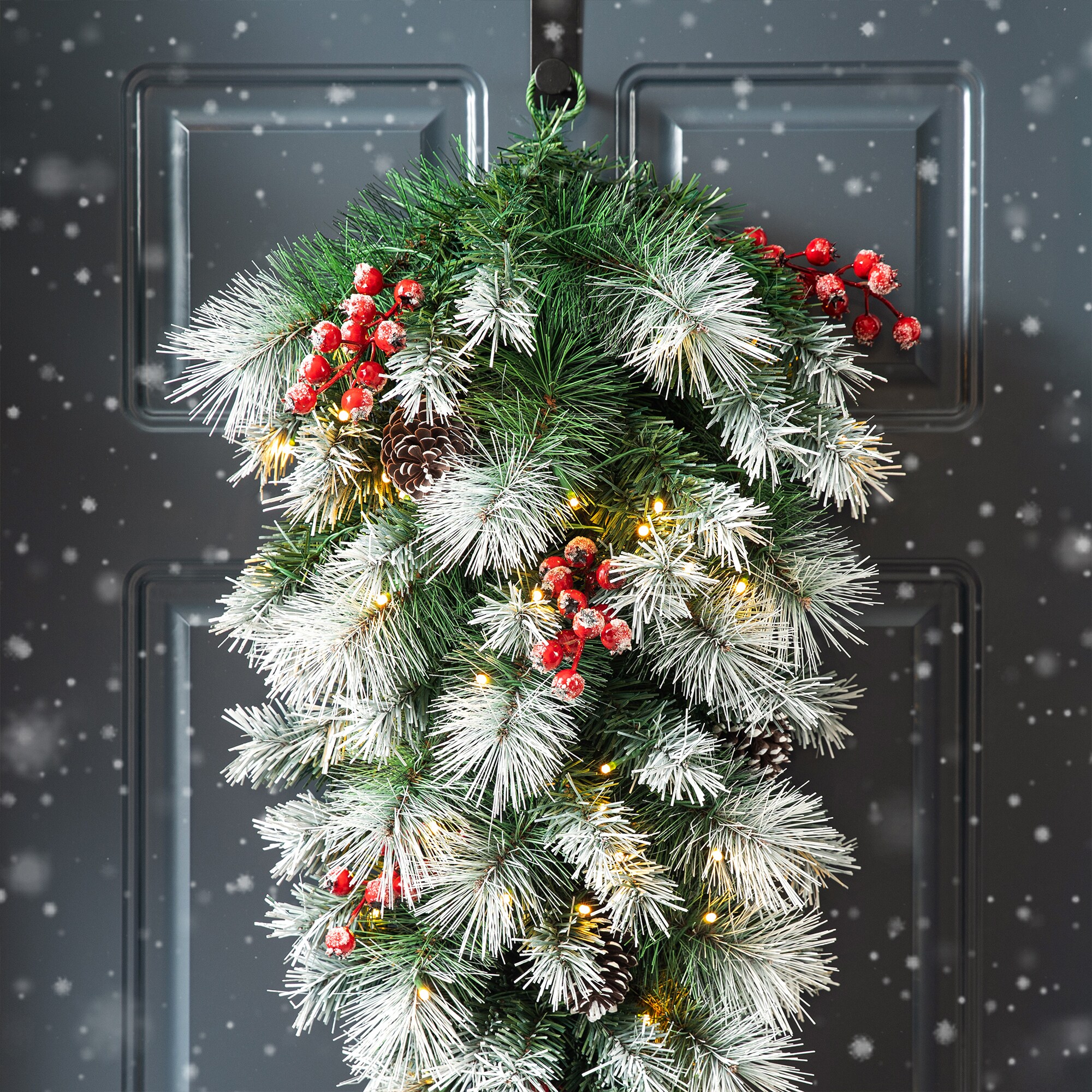 Glitzhome 2016000031 Artificial-Christmas-Garland - View #4