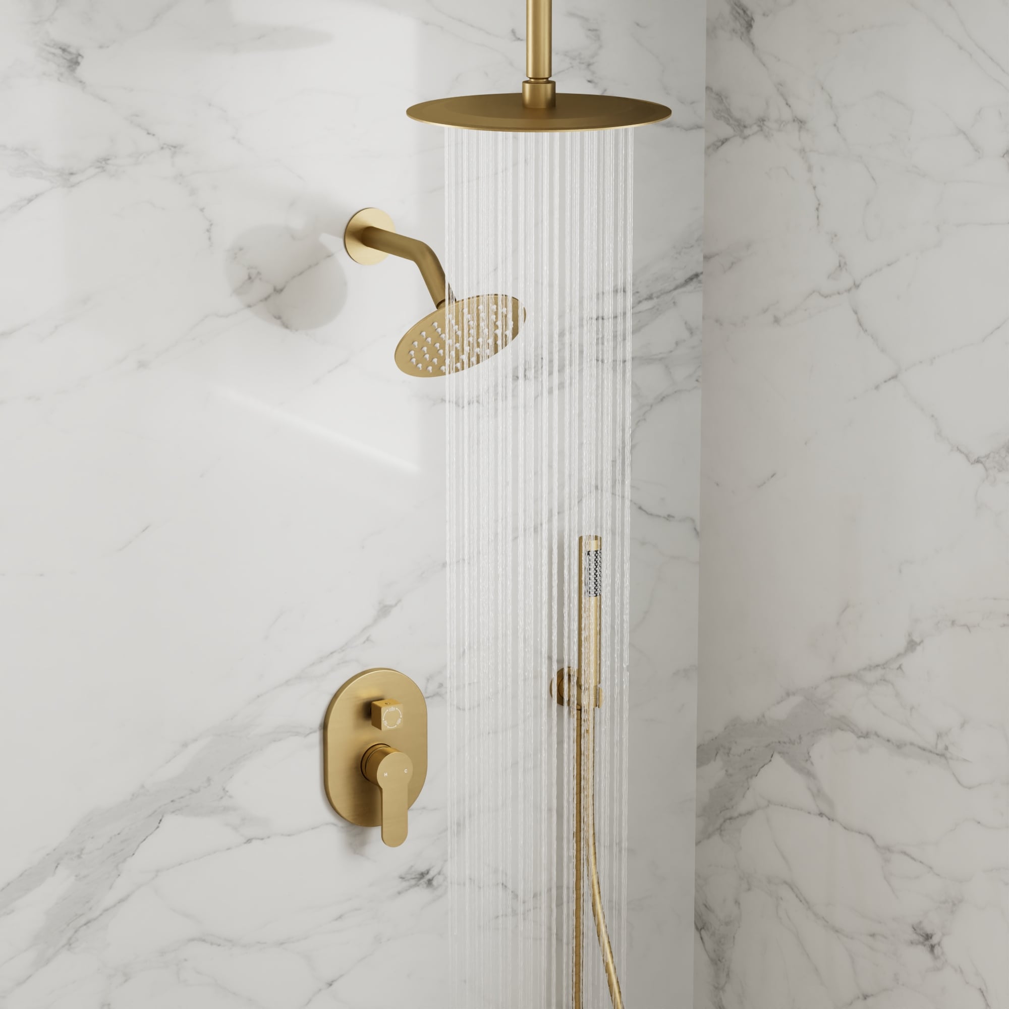 GRANDJOY FL2559-BG Tub-Shower-Faucets - View #12