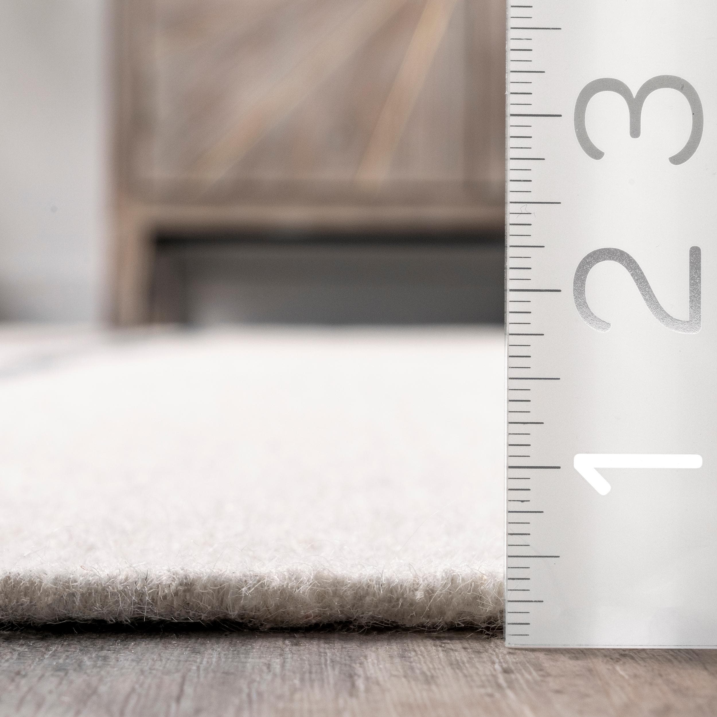 Ivory and Gray Wool Flatwoven Striped Runner Rug, 2' x 8'