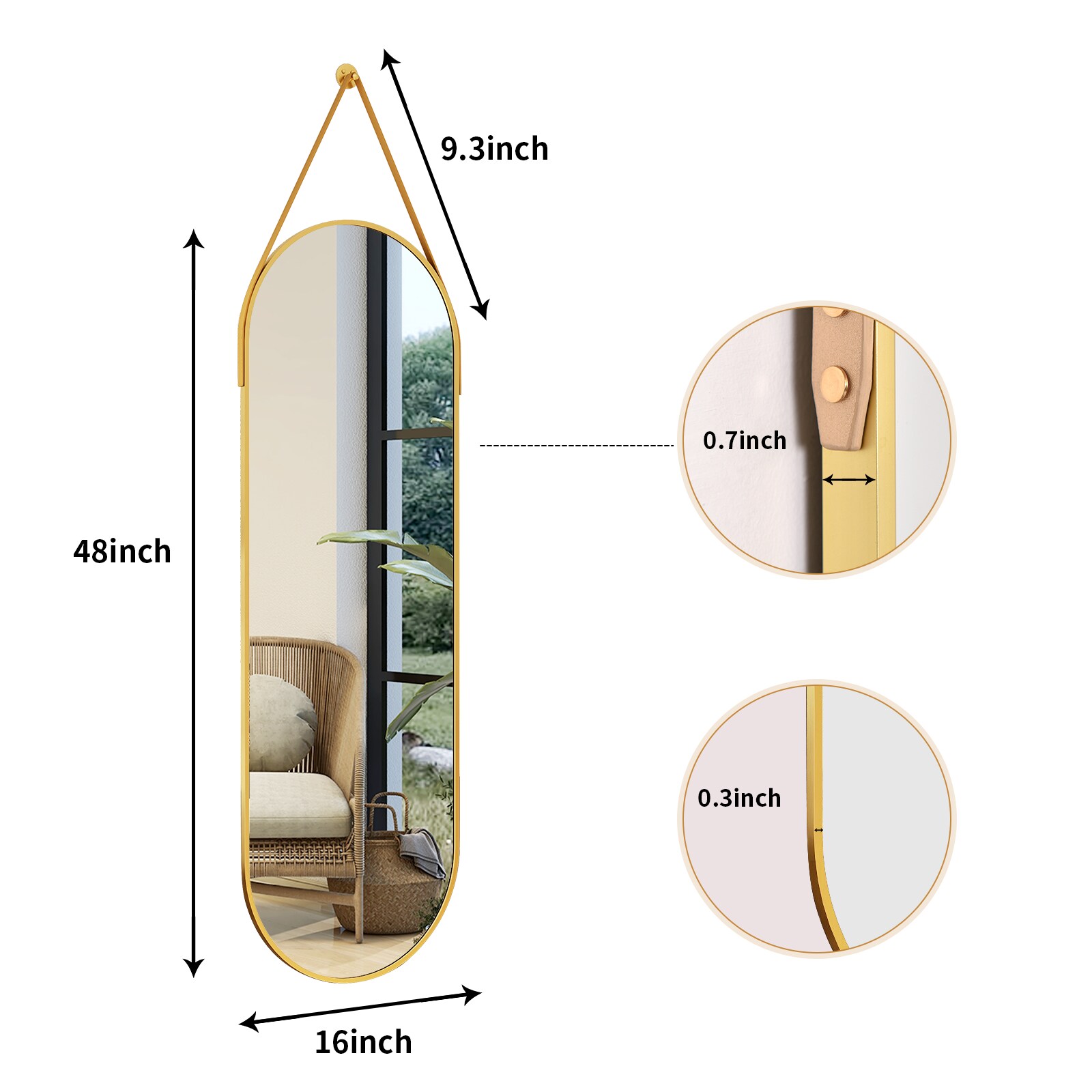 BEAUTYPEAK PDGXPD1648G Decor-Mirrors - View #6
