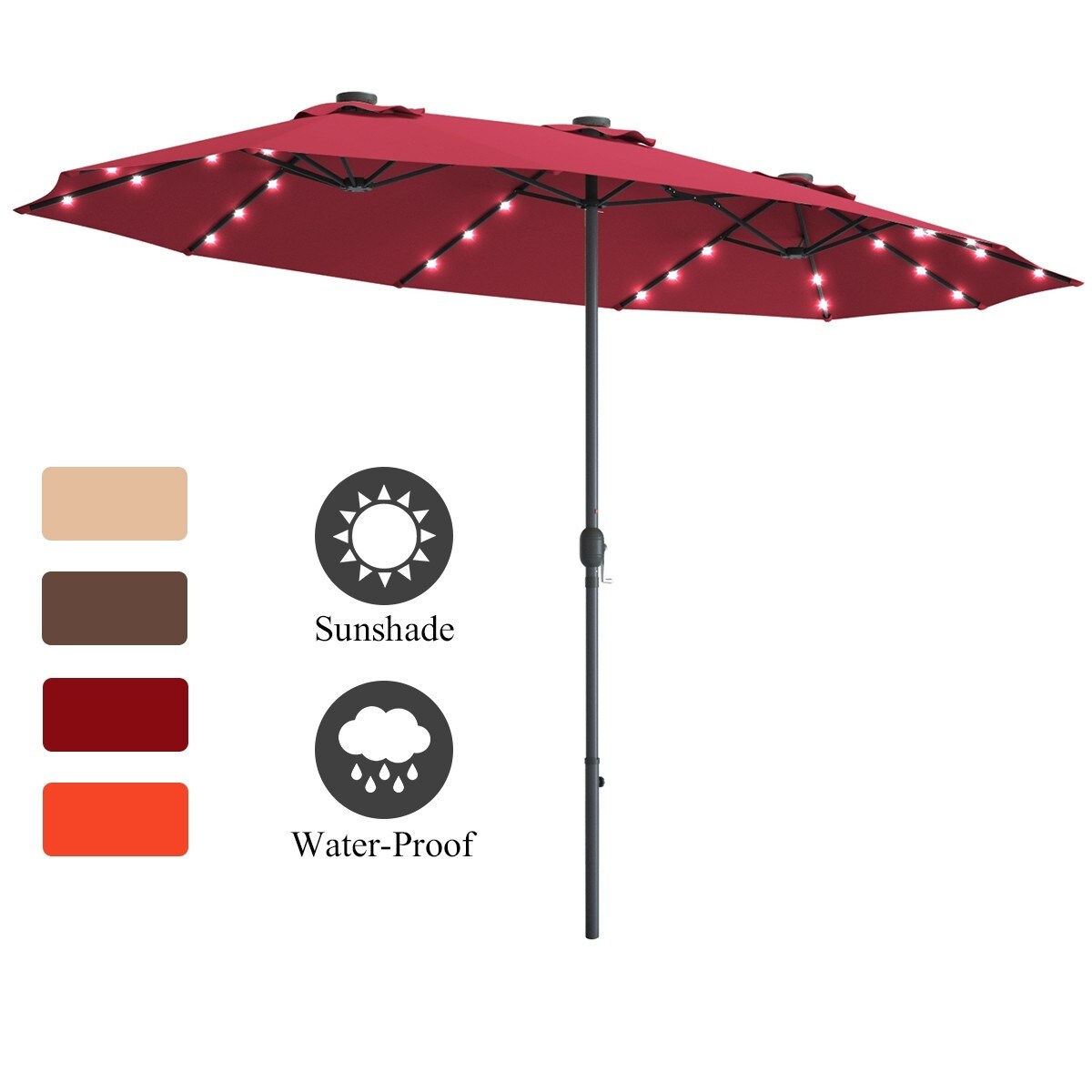 Mondawe 15FT PATIO UMBRELLA Umbrellas-2 - View #9