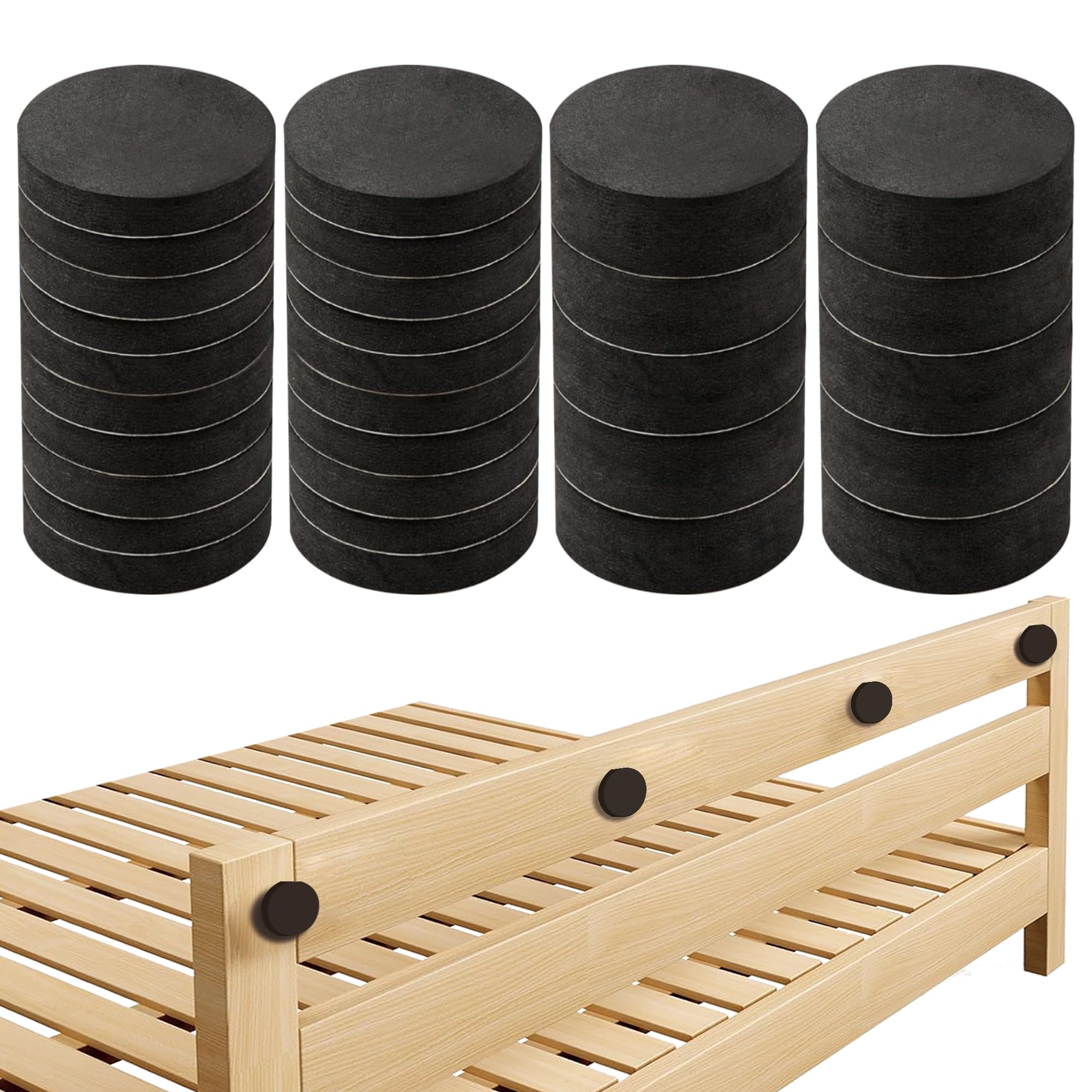 Etokfoks  30 Pack 8 11 x 5 75 x 1 5 in Felt Headboard Stopper Pads for Hardwood Floors and Furniture Feet