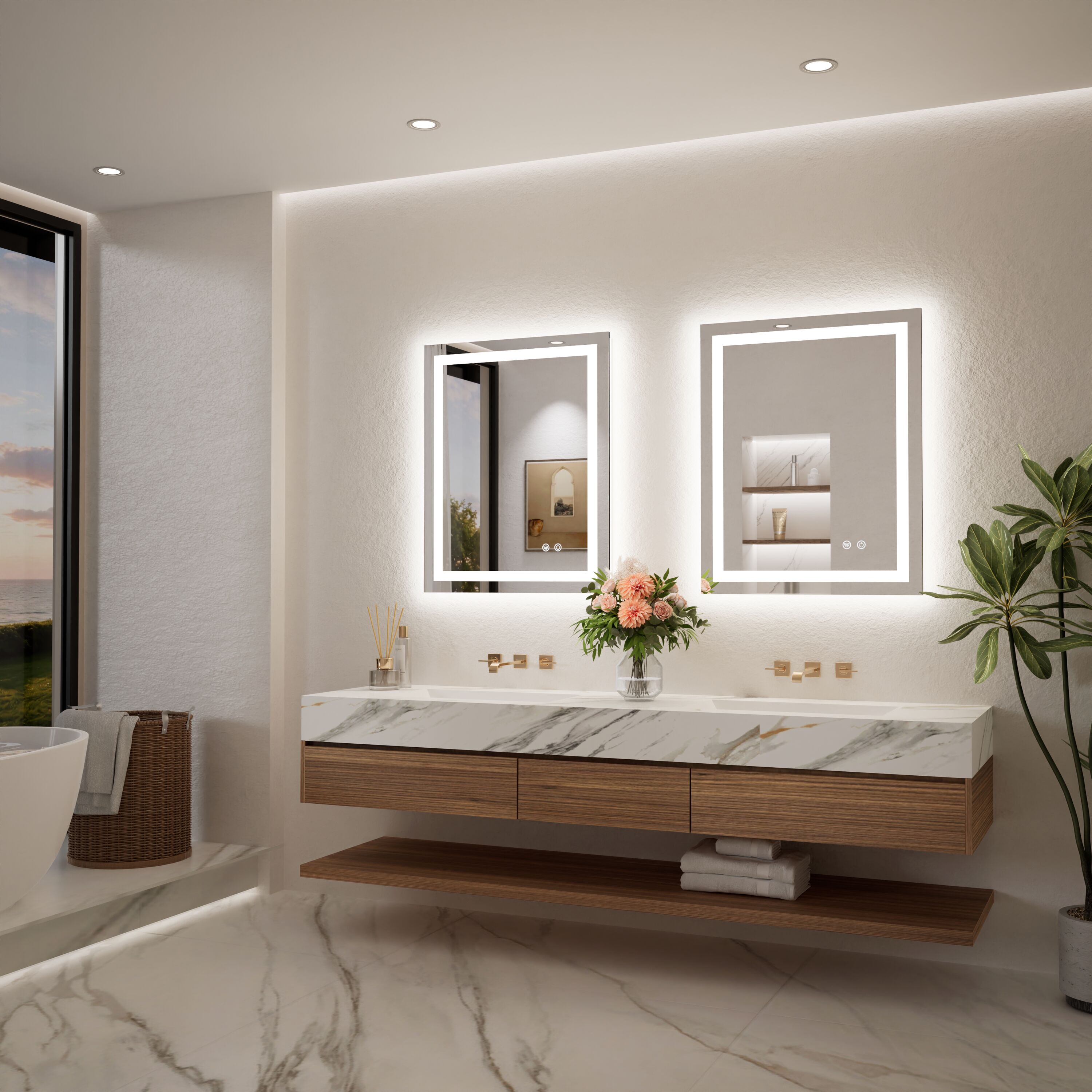 TETOTE LW-TE-BM54-6176F Framed-Bath-Mirrors - View #2
