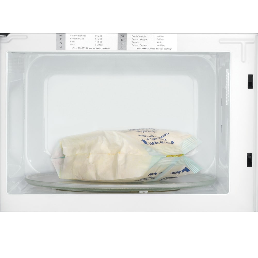 Frigidaire FFCM0724LW 0.7 cu. ft. Countertop Microwave Oven with 700  Cooking Watts, 6 Quick Start One-Touch Options, Auto-Cook/Reheat Options  and Glass Turntable: White