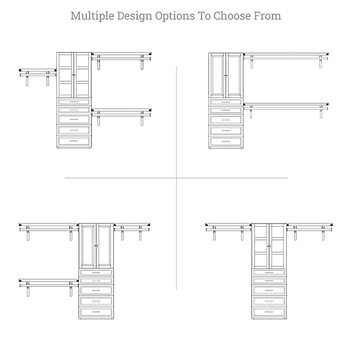 John Louis Home JLH-308WC-E-SD Wood-Closet-Kits - View #11