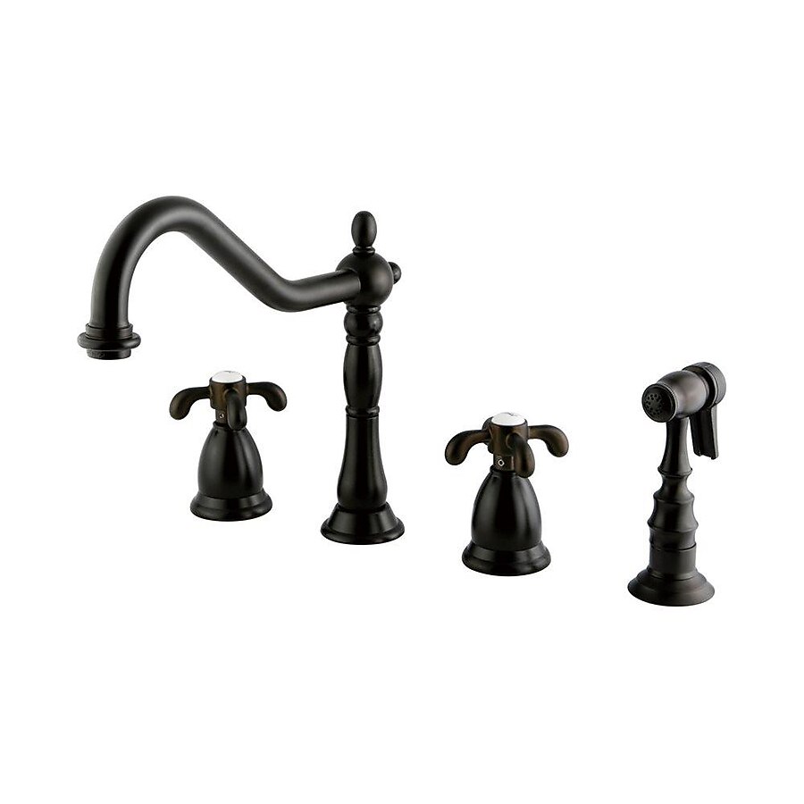 Elements of Design French Country Oil-Rubbed Bronze 2-Handle Deck-Mount Bridge Handle Kitchen Faucet Elements of Design French Country Oil-Rubbed Bronze 2-Handle Deck-Mount Bridge Handle Kitchen Faucet