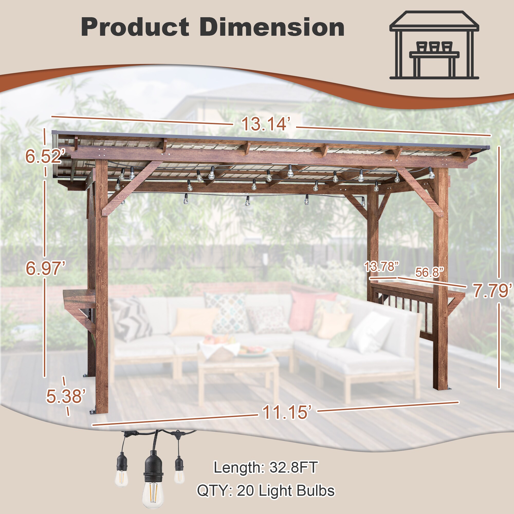 GDFStudio 323121 Gazebo-Parts-Accessories - View #2