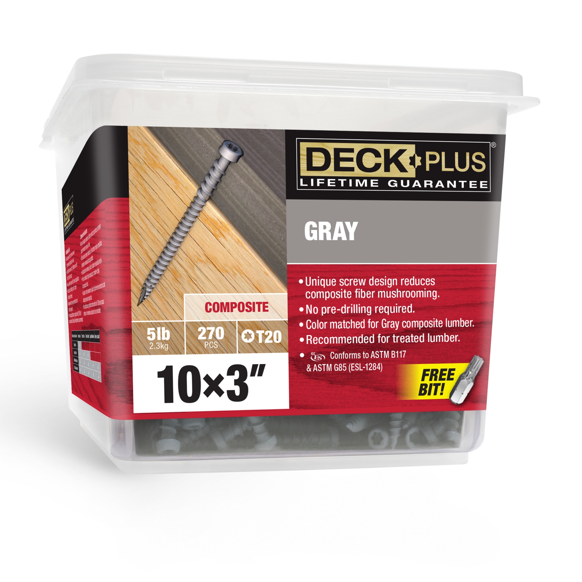 Deck Plus #10 x 3-in Composite Deck Screws 270 -Per Box