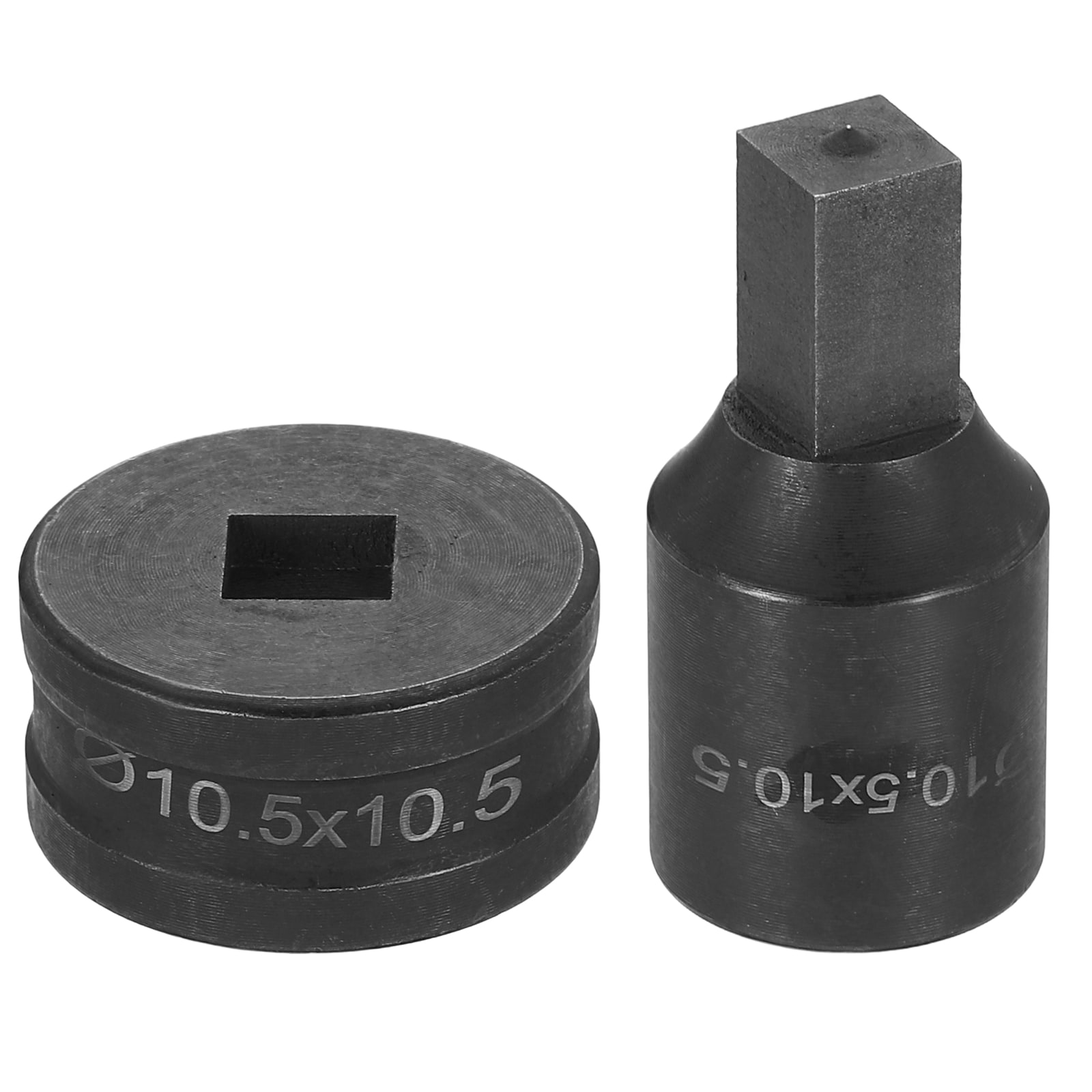 Harfington Hydraulic Hole Punch Die 10.5x10.5mm Square Hole 40Cr Steel Electric Punching Kit for CH70 Electric Punching Machine Black #S26061800UX3559