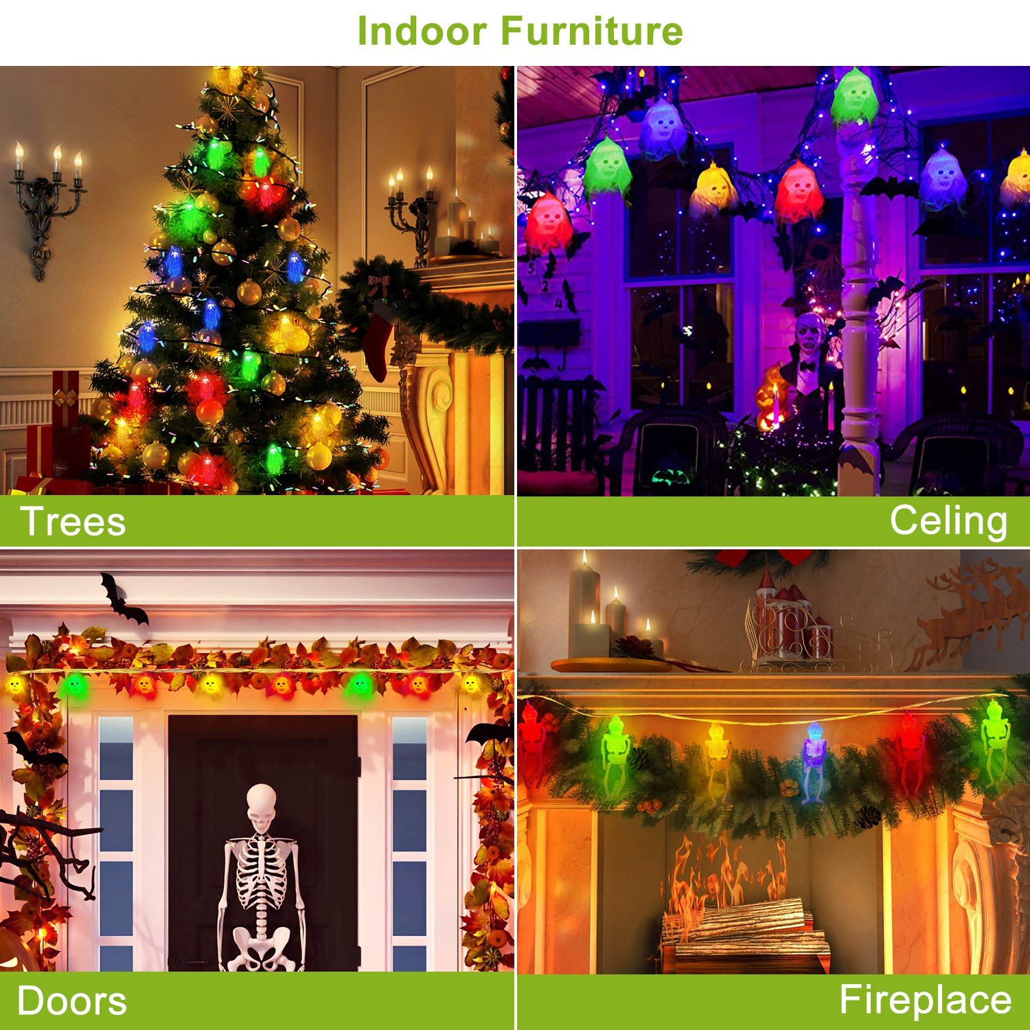 BEARSOLIM D0102HSR17G Halloween-String-Lights - View #5