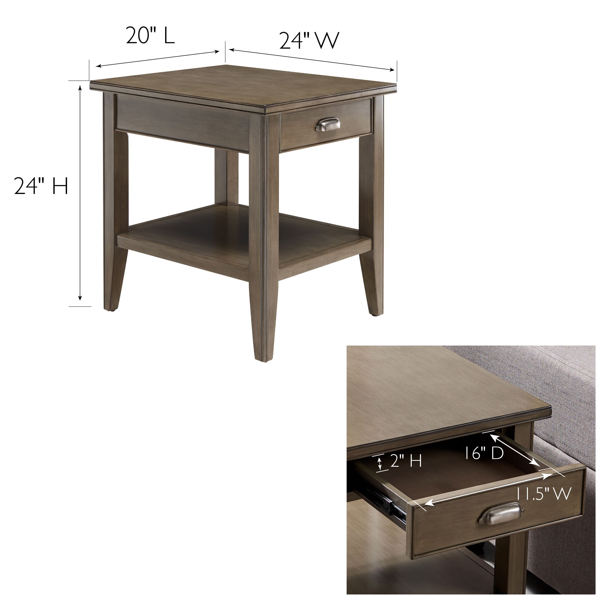 Leick Home 10507-GR End-Tables - View #2